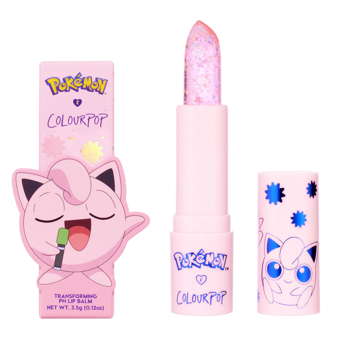 ColourPop x Pokémon pH Lip Balm - Color Changing Lip Balm Infused with Multi-Pearl Flakes & Lip-Loving Ingredients - Creates the Perfect Custom Pink Shade - Sing (0.12 oz)