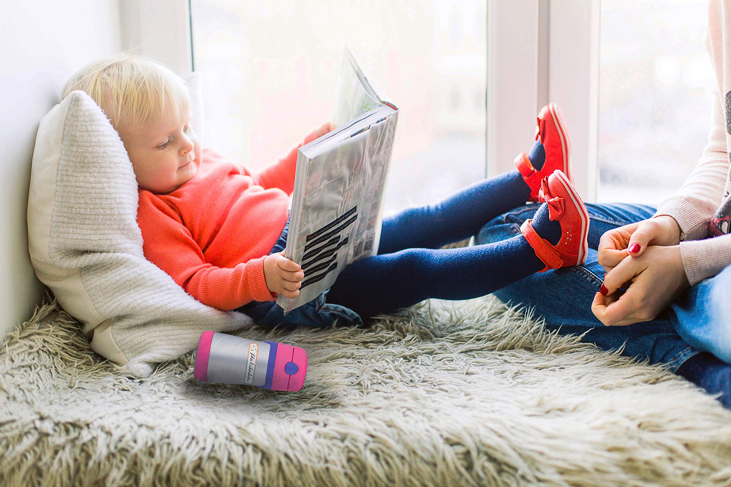 Bottle Labels, Food Pantry Label, Write-On, Self-Laminating, Waterproof Kids Name Labels for Baby Bottles for Daycare School, Dishwasher, Freezer, Kitchen Safe (Simply Colors - Rainbow Inspired))