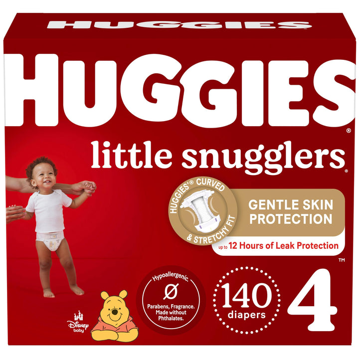 Huggies Little Snugglers Baby Diapers, Size 4, 140 Count