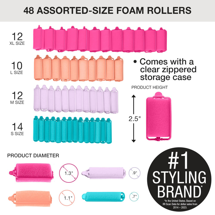 Conair 61118z Conair Foam Rollers, 48 Pack