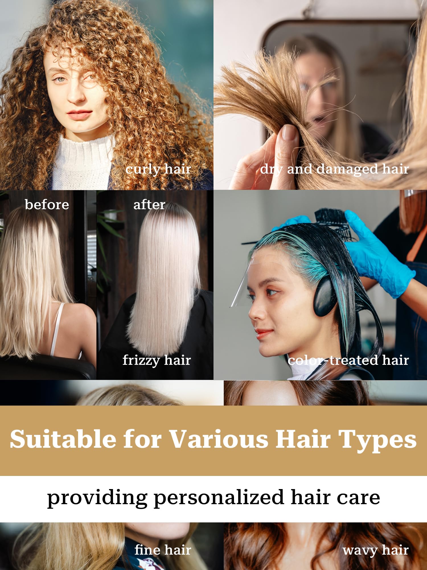 Dao Hair Leave-In Conditioner with Jojoba, Silk and Camellia for Hydration and Repair, Anti-Frizz, for Dry, Curly and Wavy Hair, 12oz