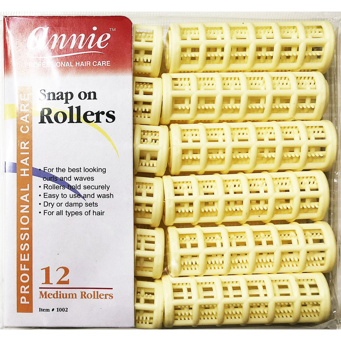 Annie Snap on Rollers 3/4 Yellow 12pack