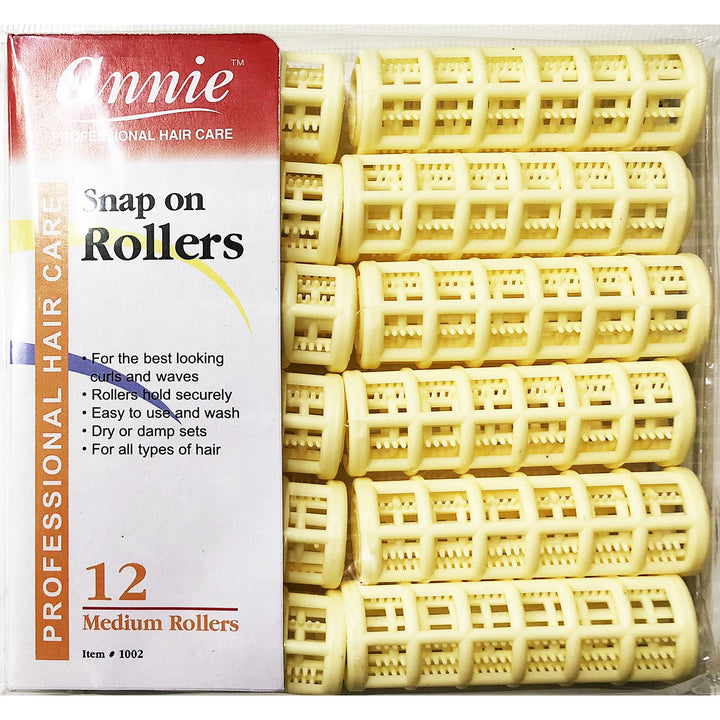 Annie Snap on Rollers 3/4 Yellow 12pack
