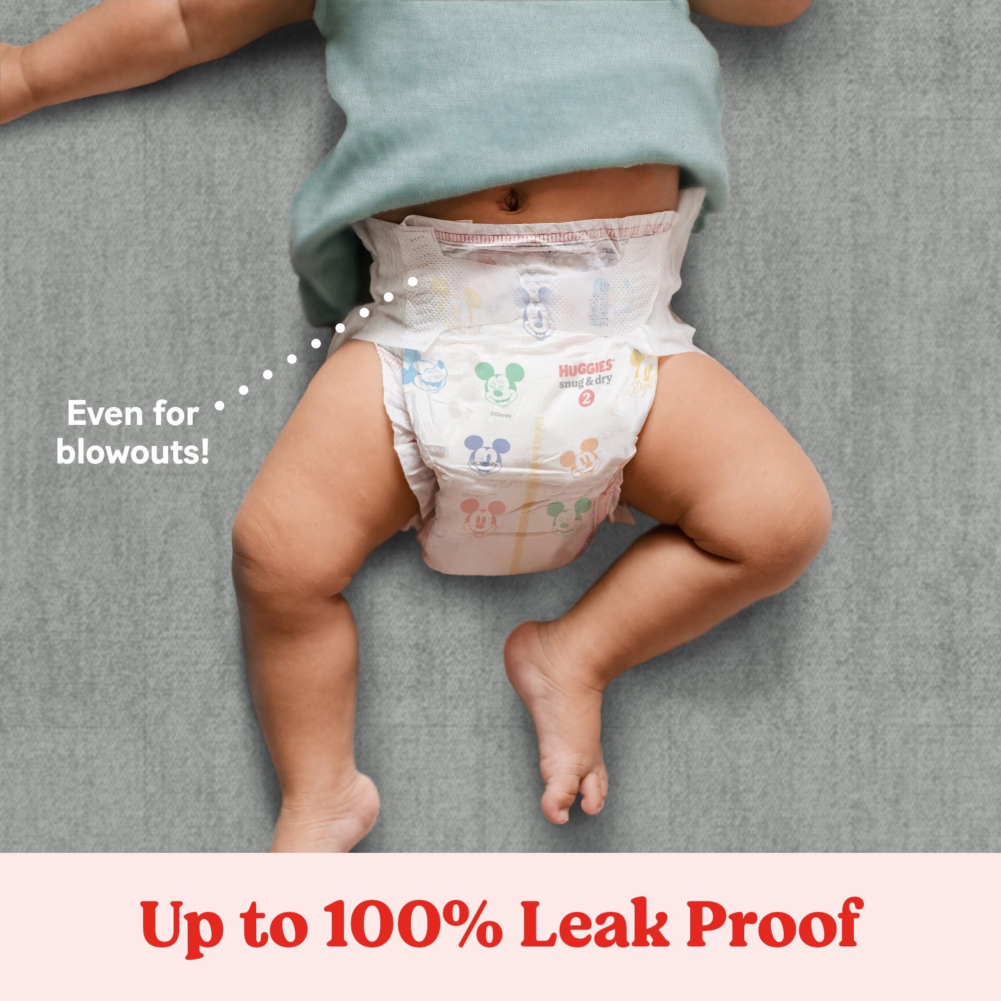 Huggies Snug & Dry Baby Diapers, Size 2 (12-18 lbs), 100 Ct