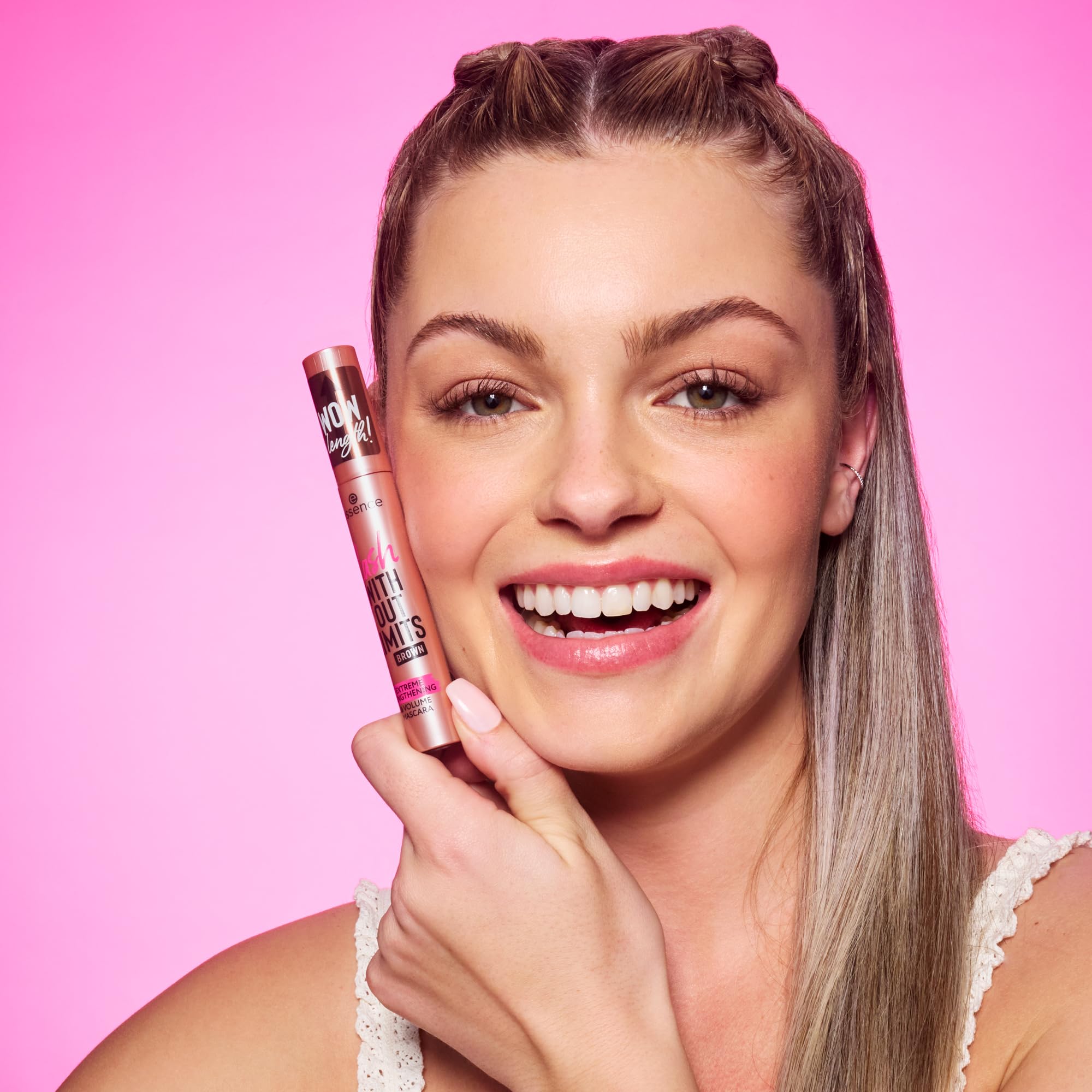 essence | Lash Without Limits Extreme Lengthening & Volume Mascara (02 | Brown) | Volumizing & Lengthening | Vegan, Cruelty Free & Paraben Free