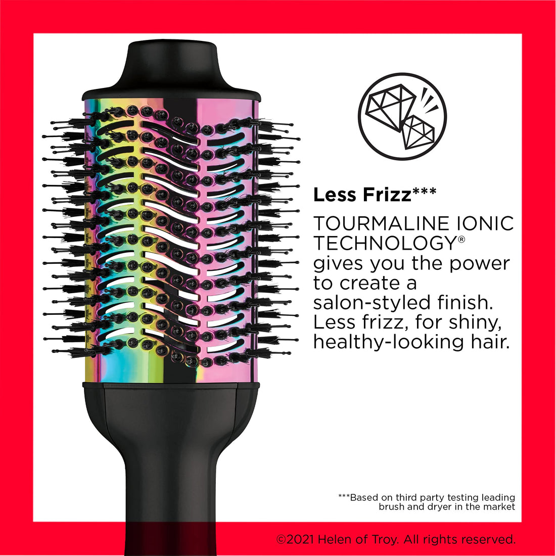REVLON One-Step Hair Dryer and Volumizer Hot Air Brush, Rainbow Gold Edition, 1 Count