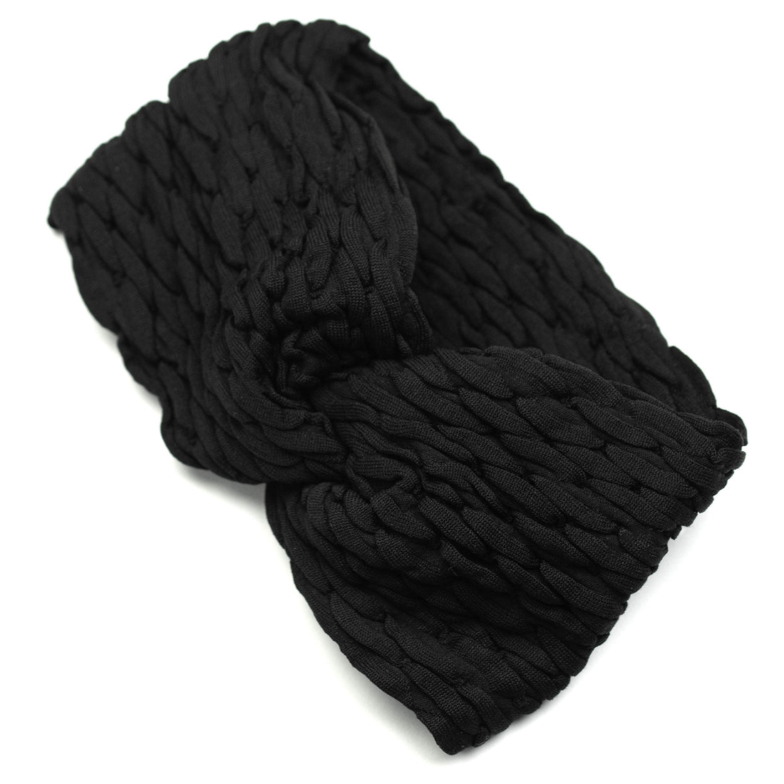 Scunci Wide Twist Headwrap Scrunchie Hair Tie, Black, 1 Count
