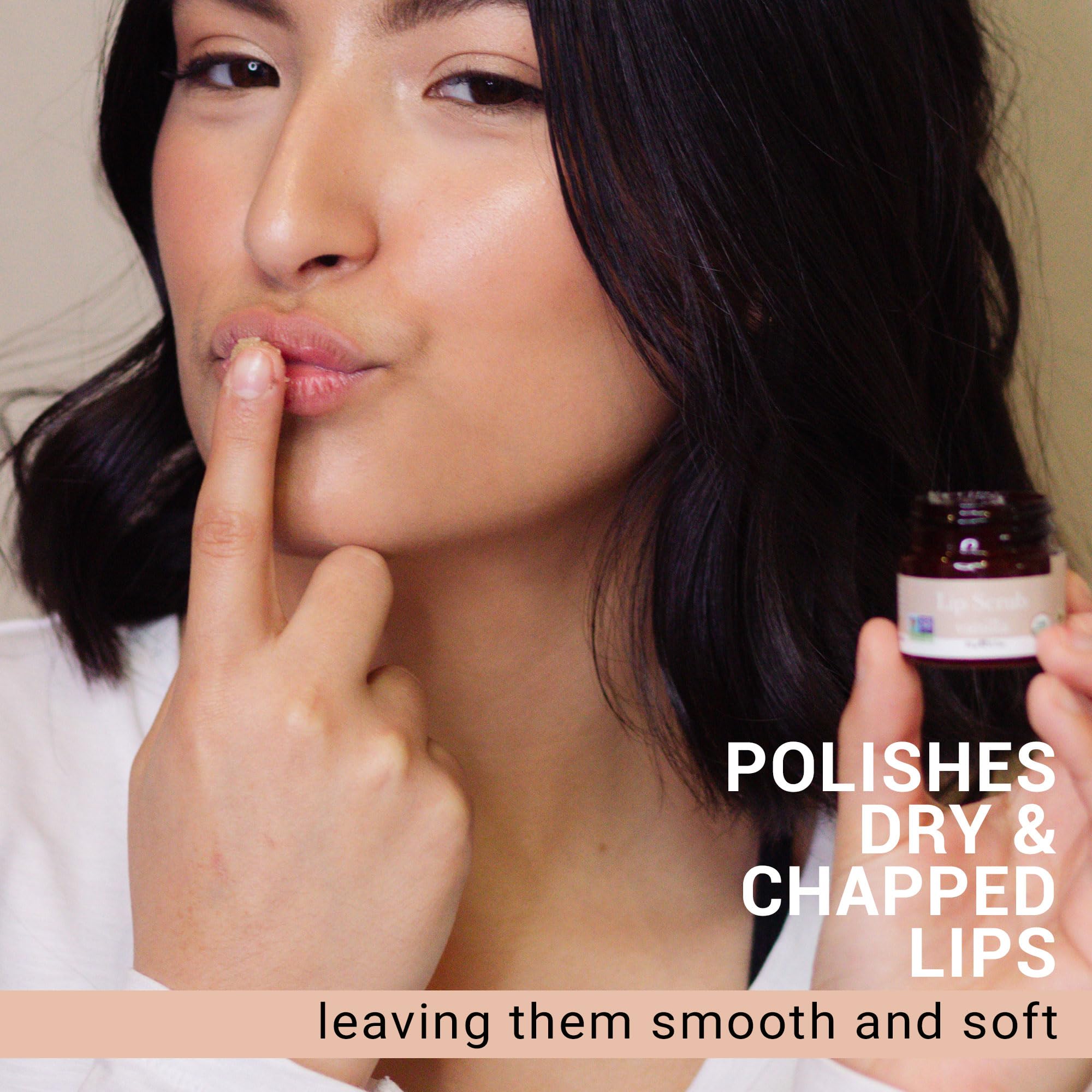 Beauty by Earth Men's and Women's Vanilla Flavor - Organic Exfoliating Sugar Lip Scrubs for Chapped Dry Lips, Moisturizes with Fresh, Lush Natural Ingredients; Best Before Balm