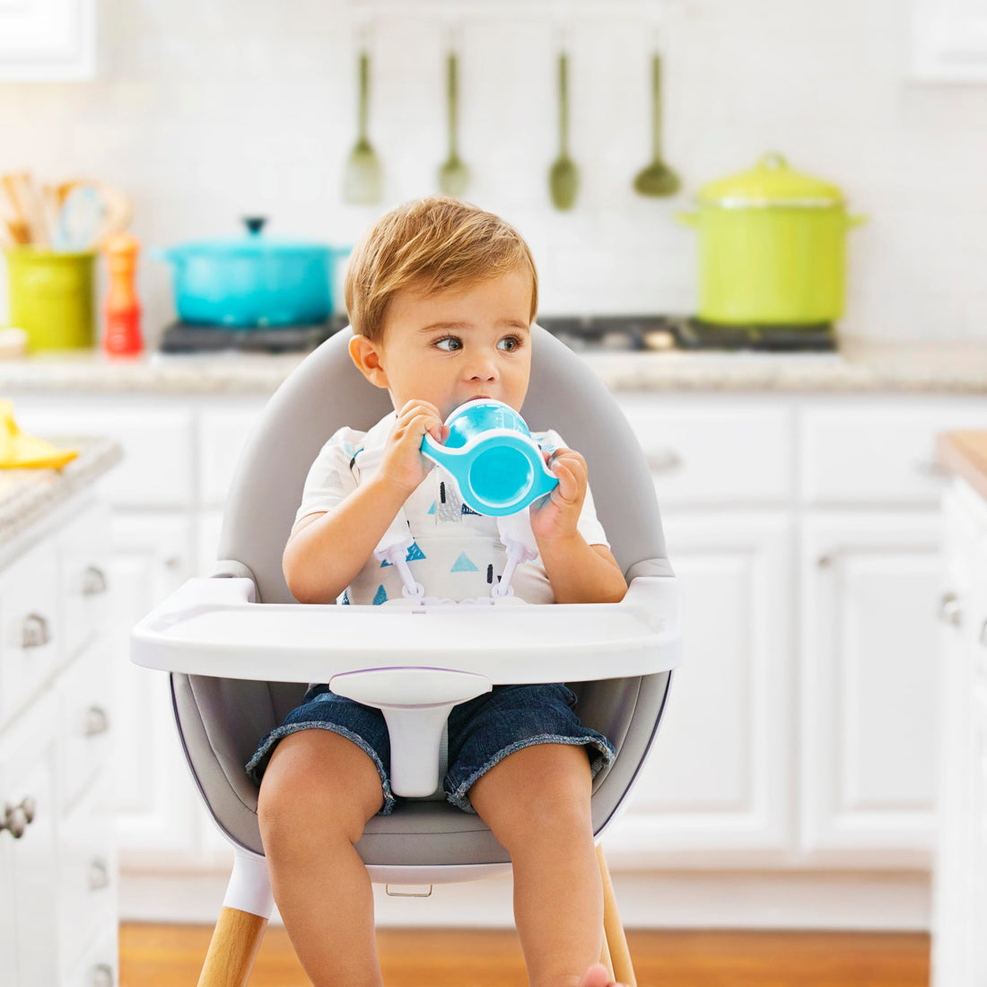 Munchkin® Gentle™ Transition Sippy Trainer Cup, 4 Ounce, 2 Pack, Blue