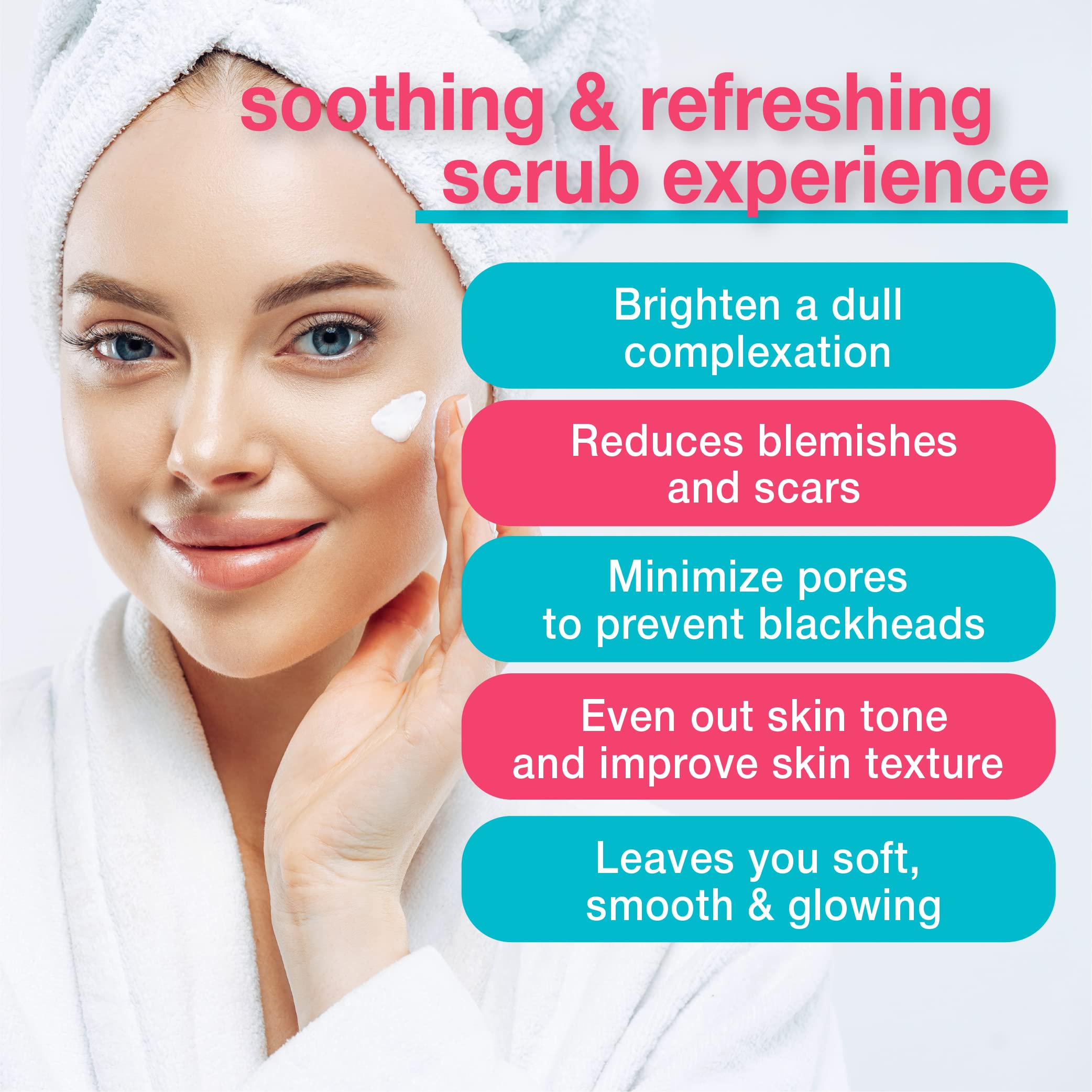 Microdermabrasion Facial Scrub & Face Exfoliator - Exfoliating Face Scrub Cream With Same Crystals Dermatologist Use - Large 4 Ounce Size - For Anti-Aging, Acne Scars, Dullness, Wrinkles, Pores