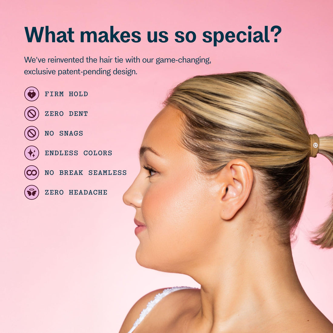 Gimme Beauty Fine Hair Elastic Bands - Slim-Fit Elastic Ties for Fine, Brittle, or Bleached Hair - No-Dent, Gentle-Grip Ponytail Holders for All-Day Comfort - 12 Pack, Dark Blonde