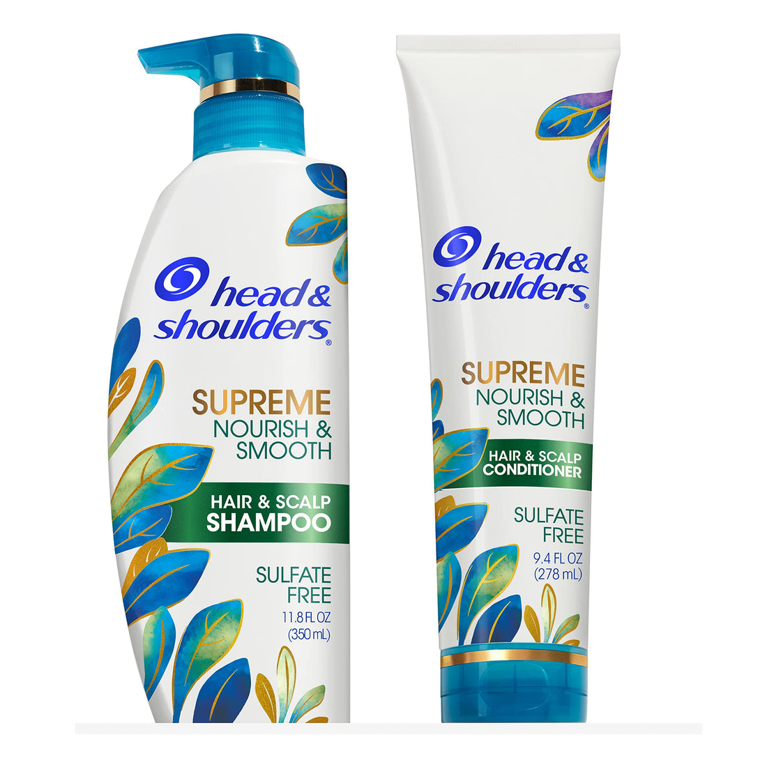 Head and Shoulders Supreme Scalp Care and Dandruff Treatment Shampoo and Conditioner Bundle, with Argan and Jojoba Oil, Nourish and Smooth Hair and Scalp