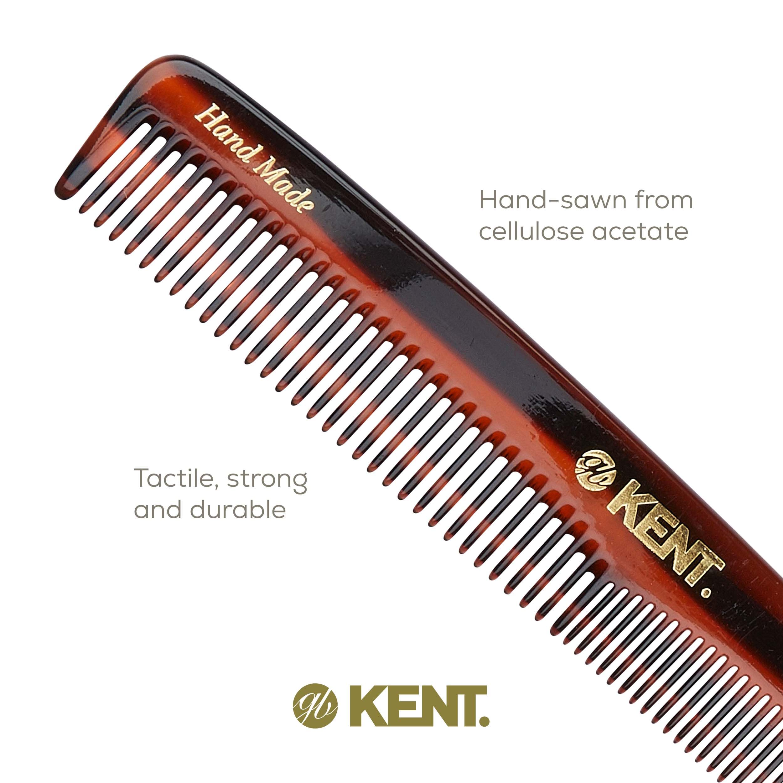 Kent 3T 6 1/2 160mm Handmade Dressing Comb Coarse and Fine Toothed Sawcut (2 PACK)