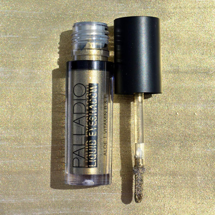 Palladio Liquid Eyeshadow, creamy shimmery formula that instantly adheres to the eyelid with flexible applicator wand for over 8 hours of smudge and crease-proof wear (Jade)