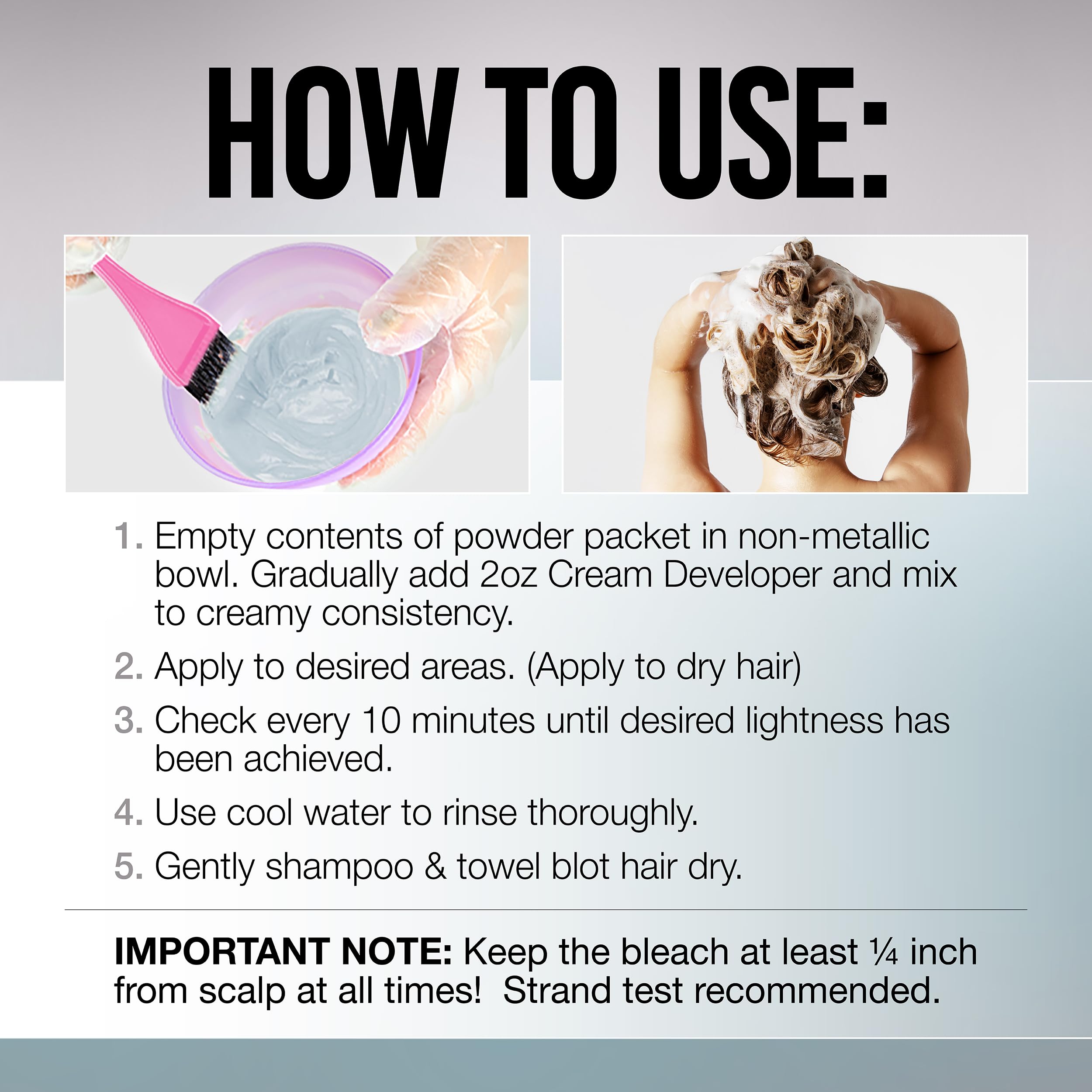 Jerome Russell Punky Colour LIGHTNING FAST 40 Volume Color Bleach Kit (w/Sleek Tint Brush) Bright Bleaching Lightening Hair for Punky Color (40 Vol. Kit) - Blonde