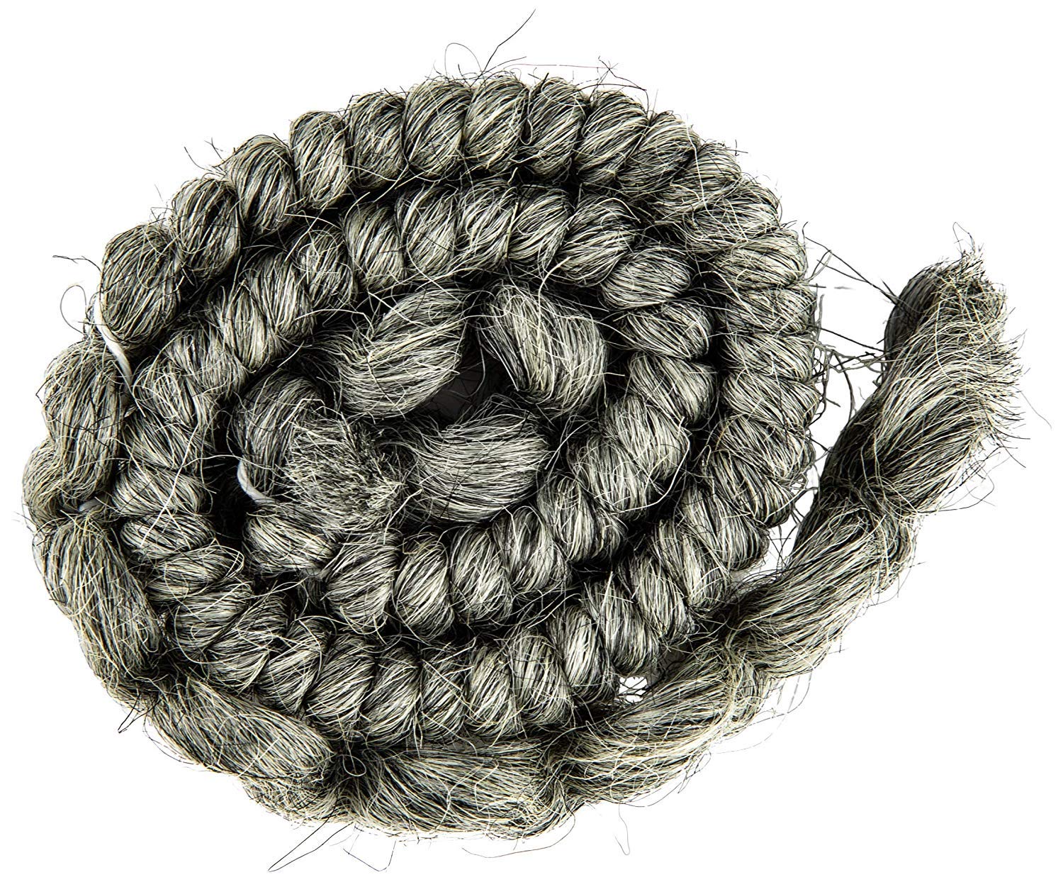 Mehron Crepe Hair 12-inch Braid (Medium Grey)