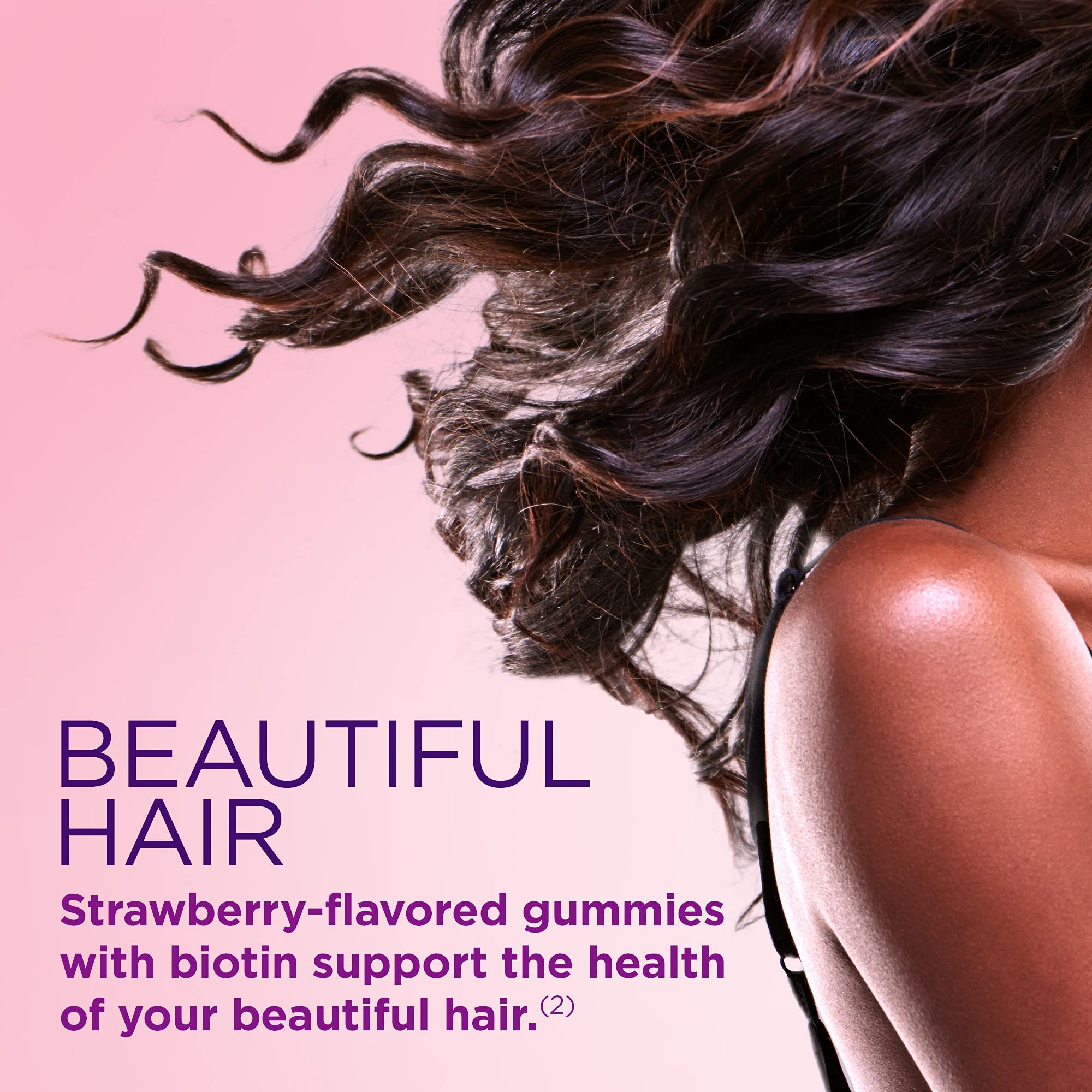 Nature's Bounty Vitamin Biotin Optimal Solutions Hair, Skin and Nails Gummies, 80 Count,.