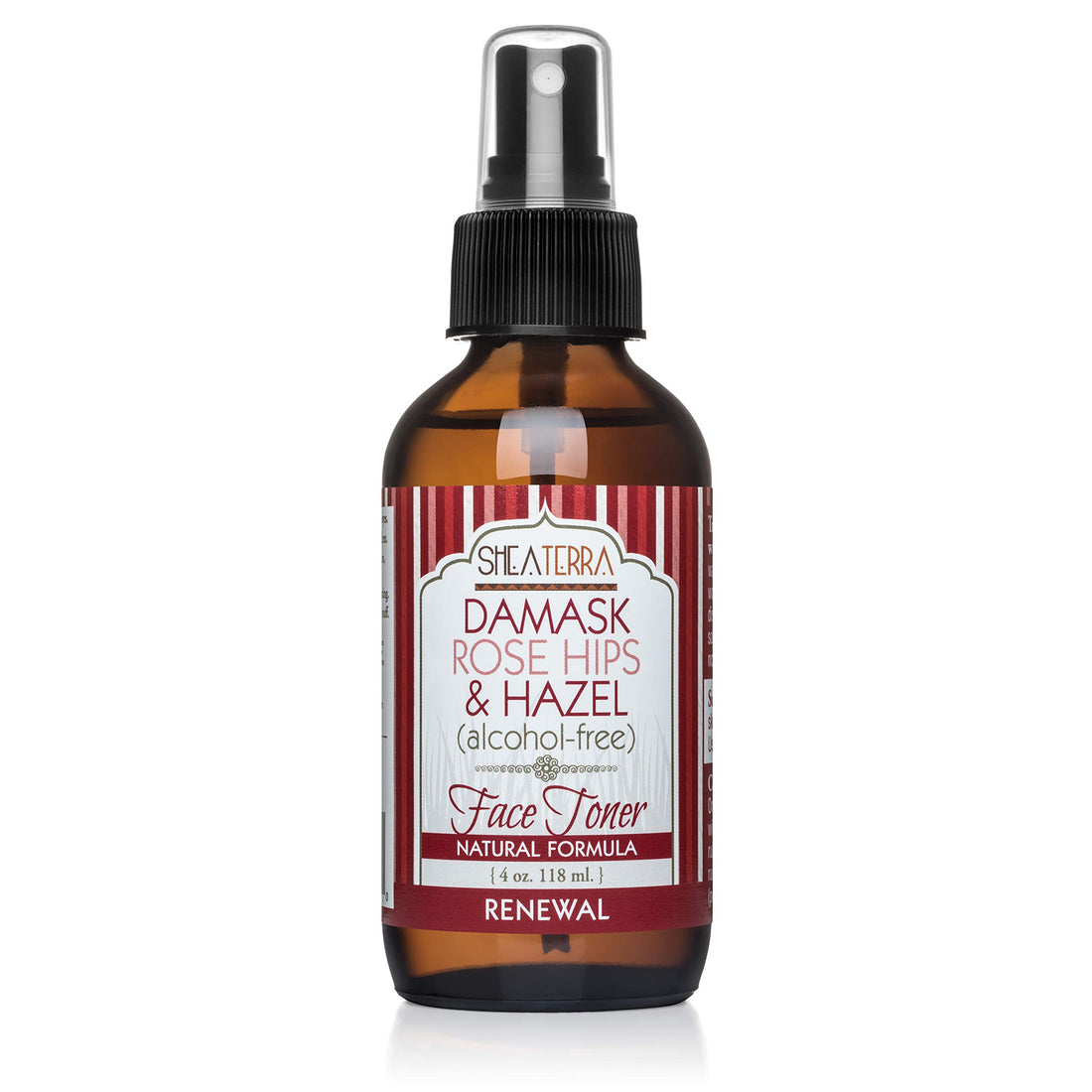 Shea Terra Organics Moroccan Rose Water Witch Hazel | Hydrating Facial Toner to Nourish Skin and Tighten Pores without Drying Skin - Paraben and Alcohol Free - 4 oz