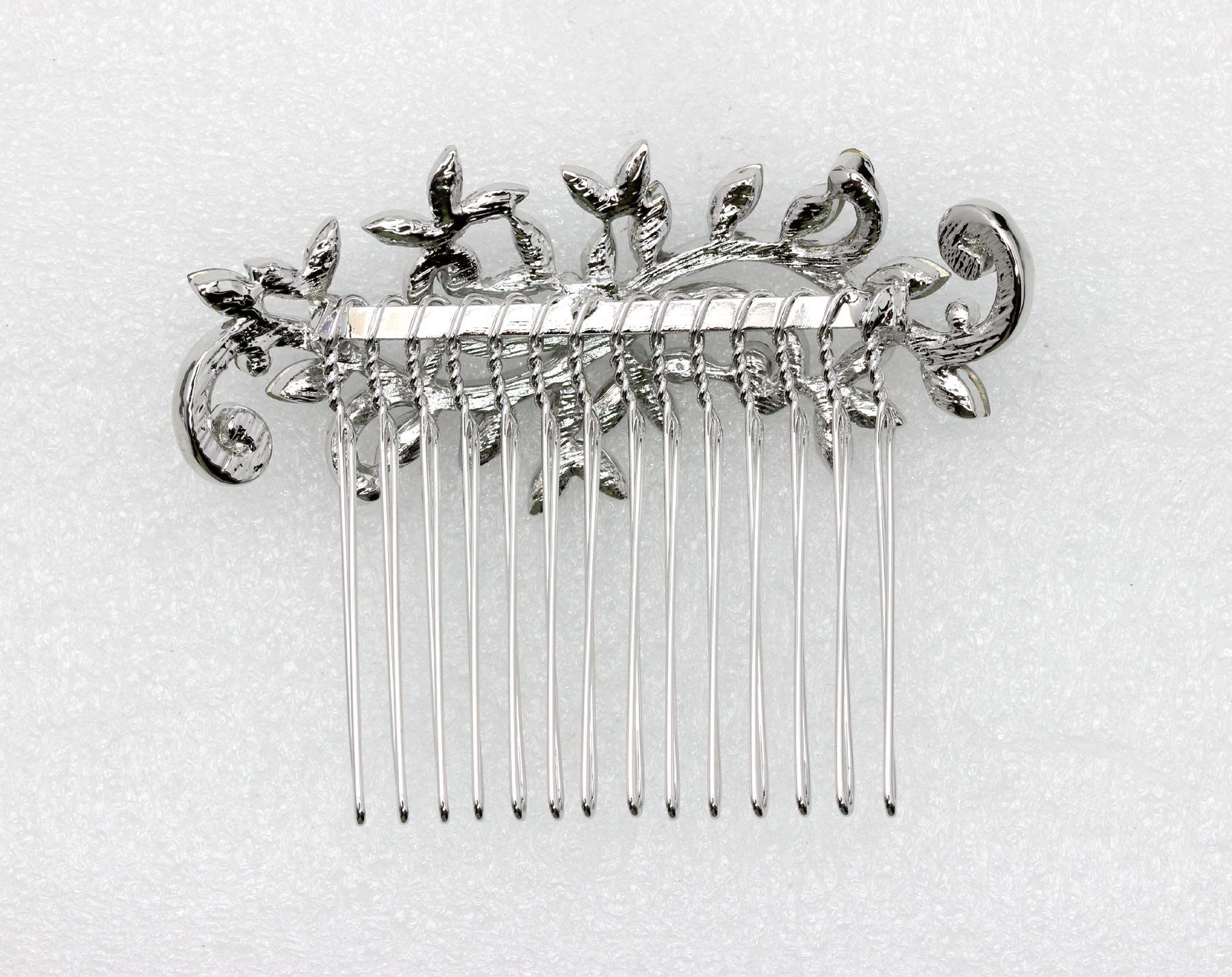 Faship Gorgeous Navy Blue Crystal Floral Hair Comb