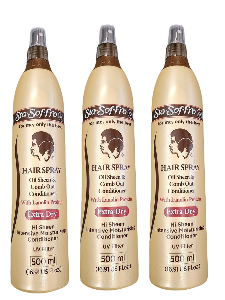 Sta-Sof-Fro Hair & Scalp Spray 16oz X-Dry (3 Pack)