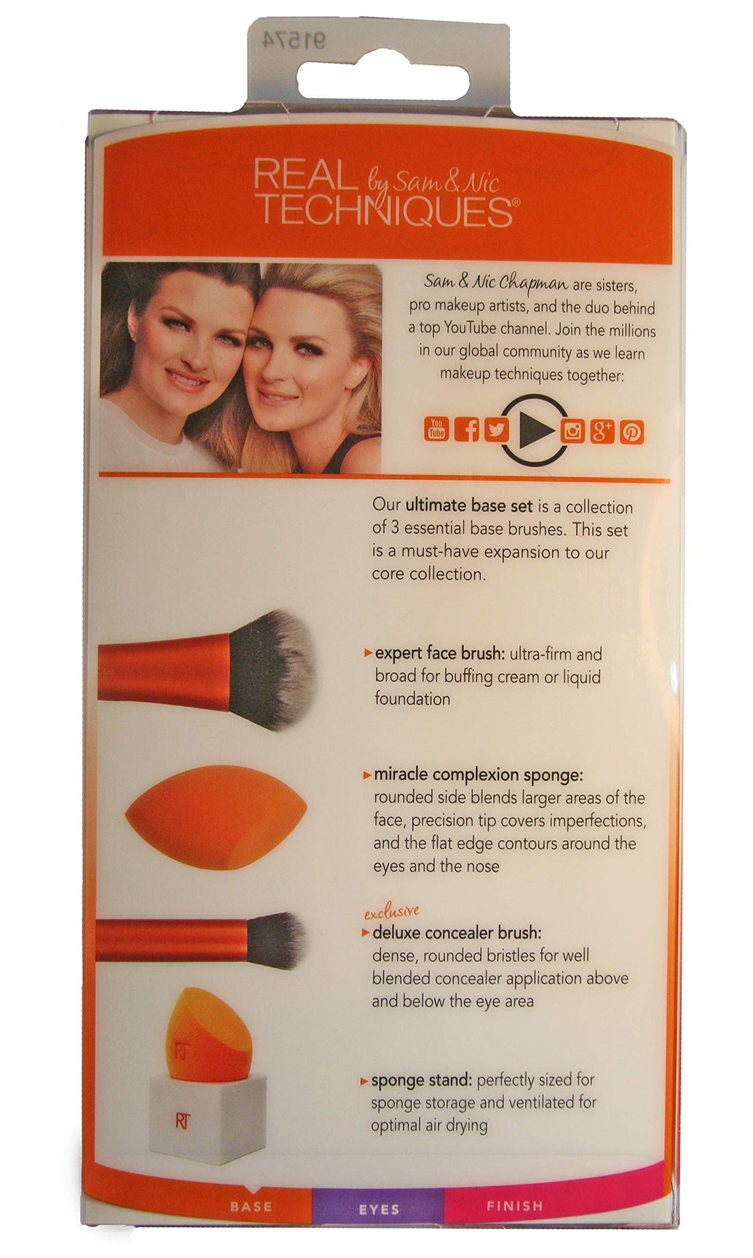 Real Techniques By Sam & Nic Ultimate Base Set For Foundation + Concealer, 100 G