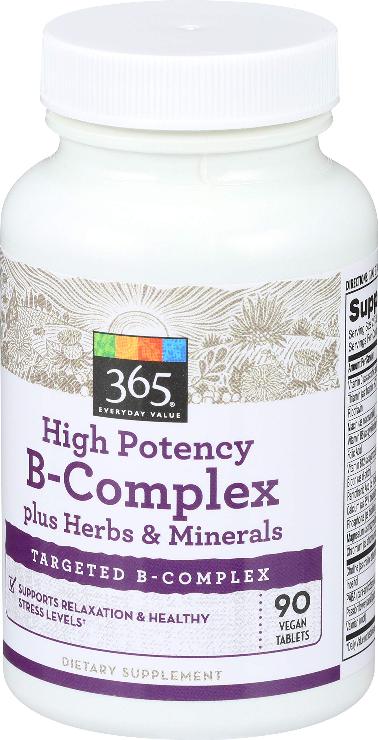 365 Everyday Value, High Potency B-Complex, 90 ct
