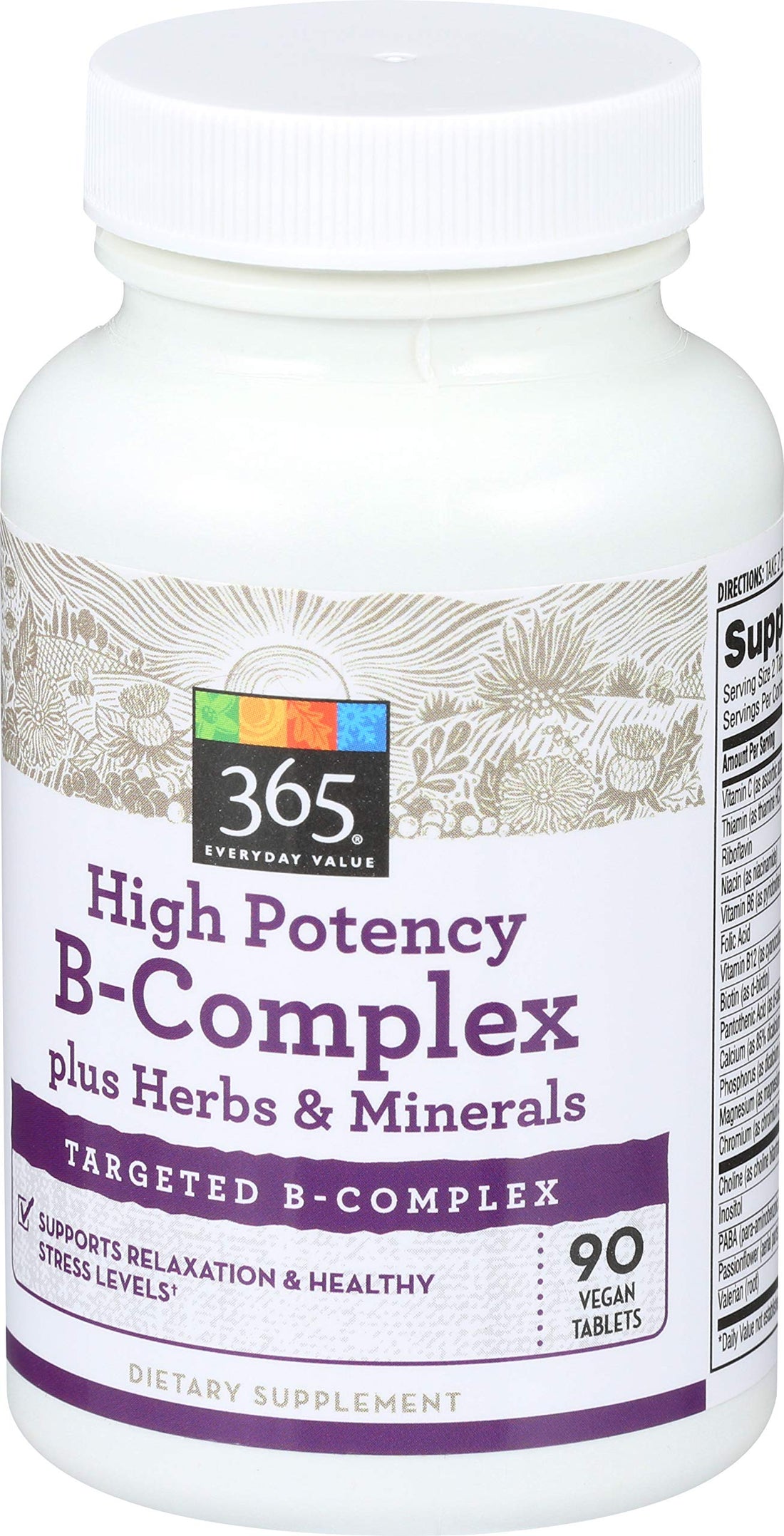 365 Everyday Value, High Potency B-Complex, 90 ct
