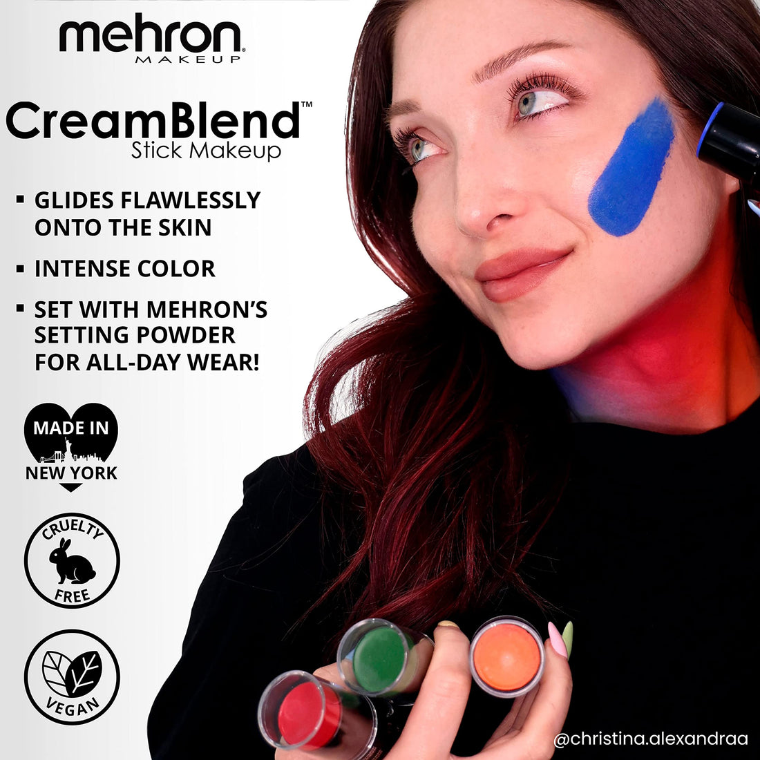 Mehron CreamBlend Stick Makeup - White - .75 oz (21 gm)