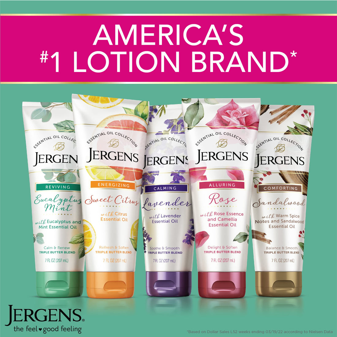 Jergens Lavender Body Butter Moisturizer, 7 Ounce Lotion, with Essential Oil, for Indulgent Moisturization