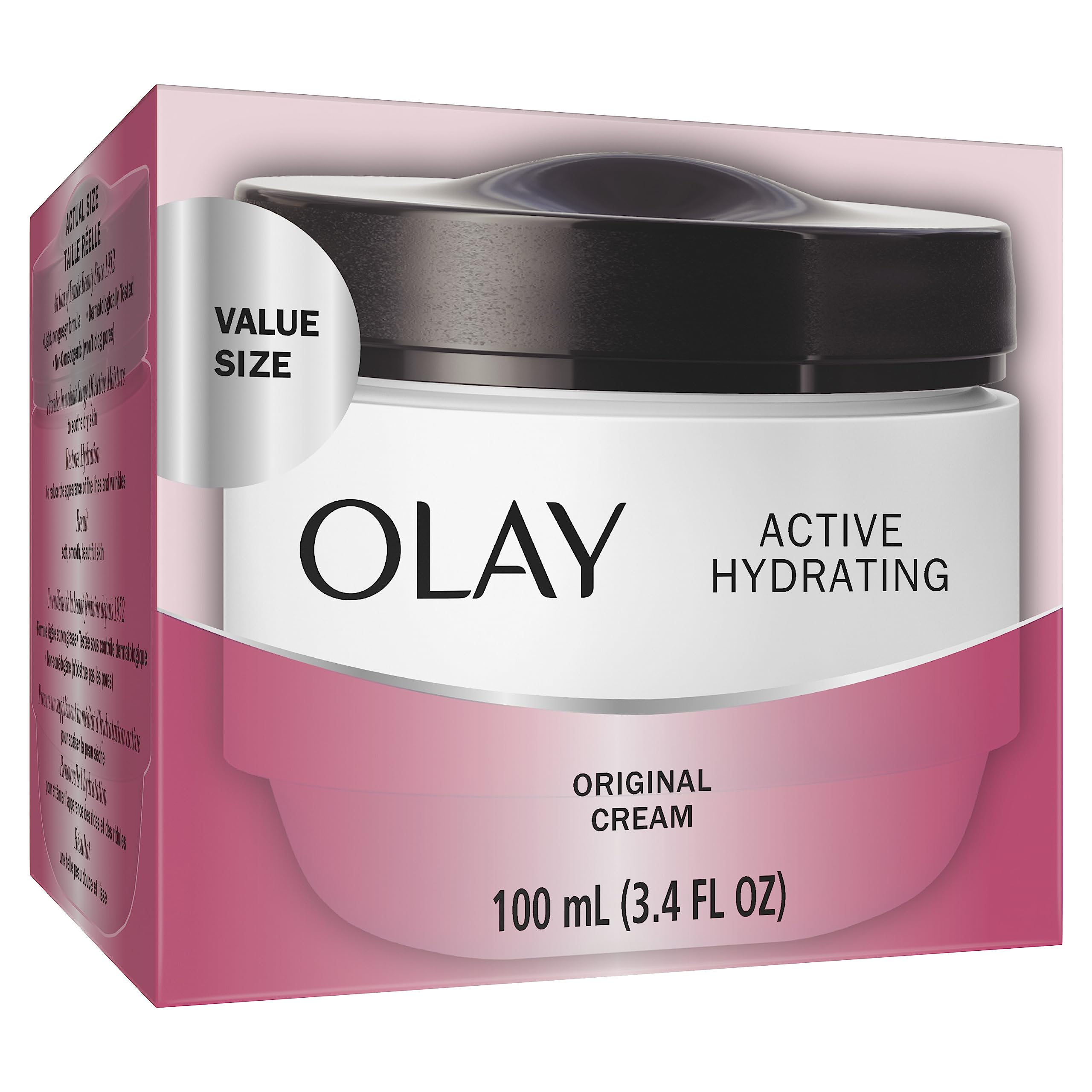 Olay Active Hydrating Cream, Face Moisturizer, 3.4 fl oz
