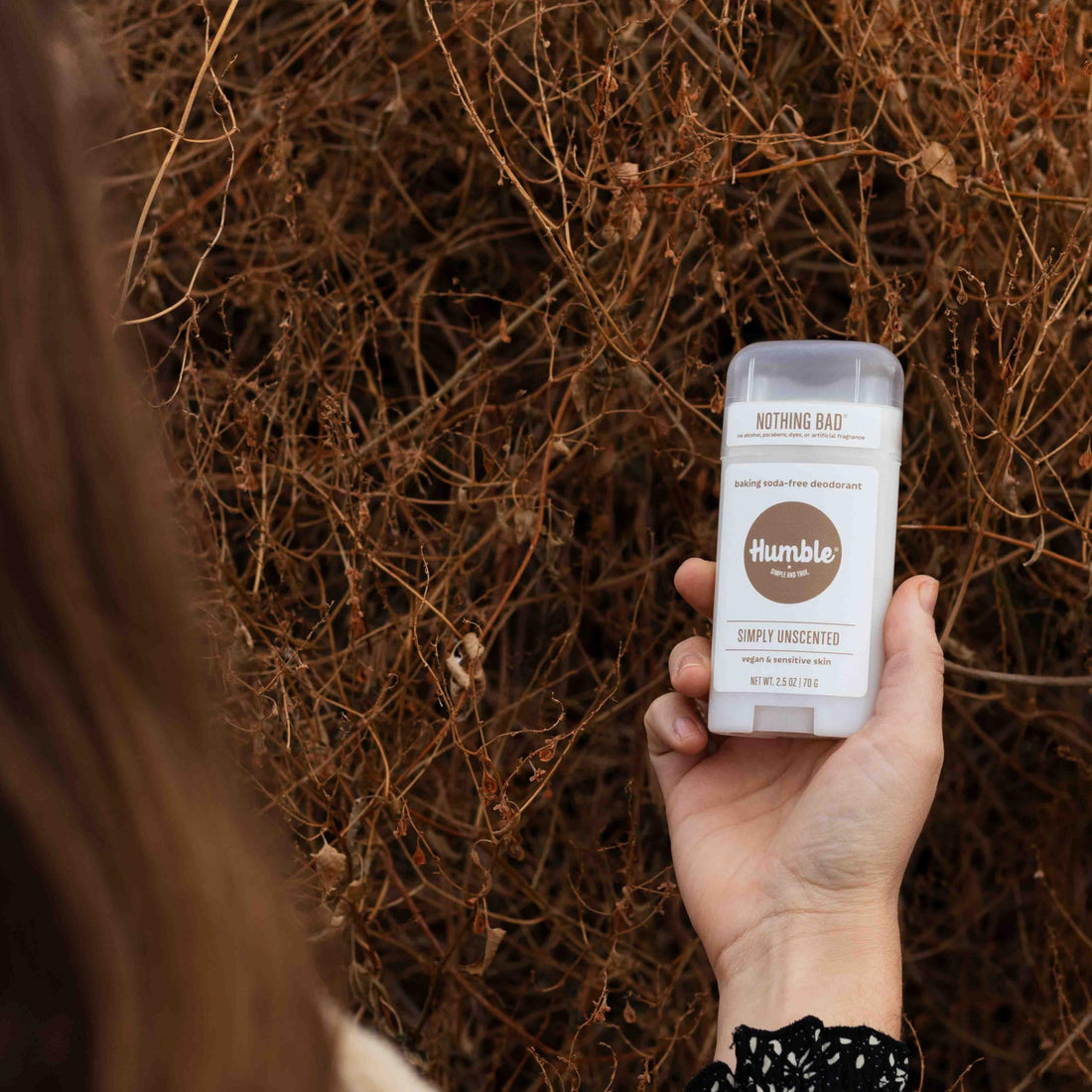 HUMBLE BRANDS Aluminum-Free Deodorant, Vegan and Cruelty- free, Formulated for Sensitive Skin, Simply Unscented, 2.5 Ounce (Pack of 3)