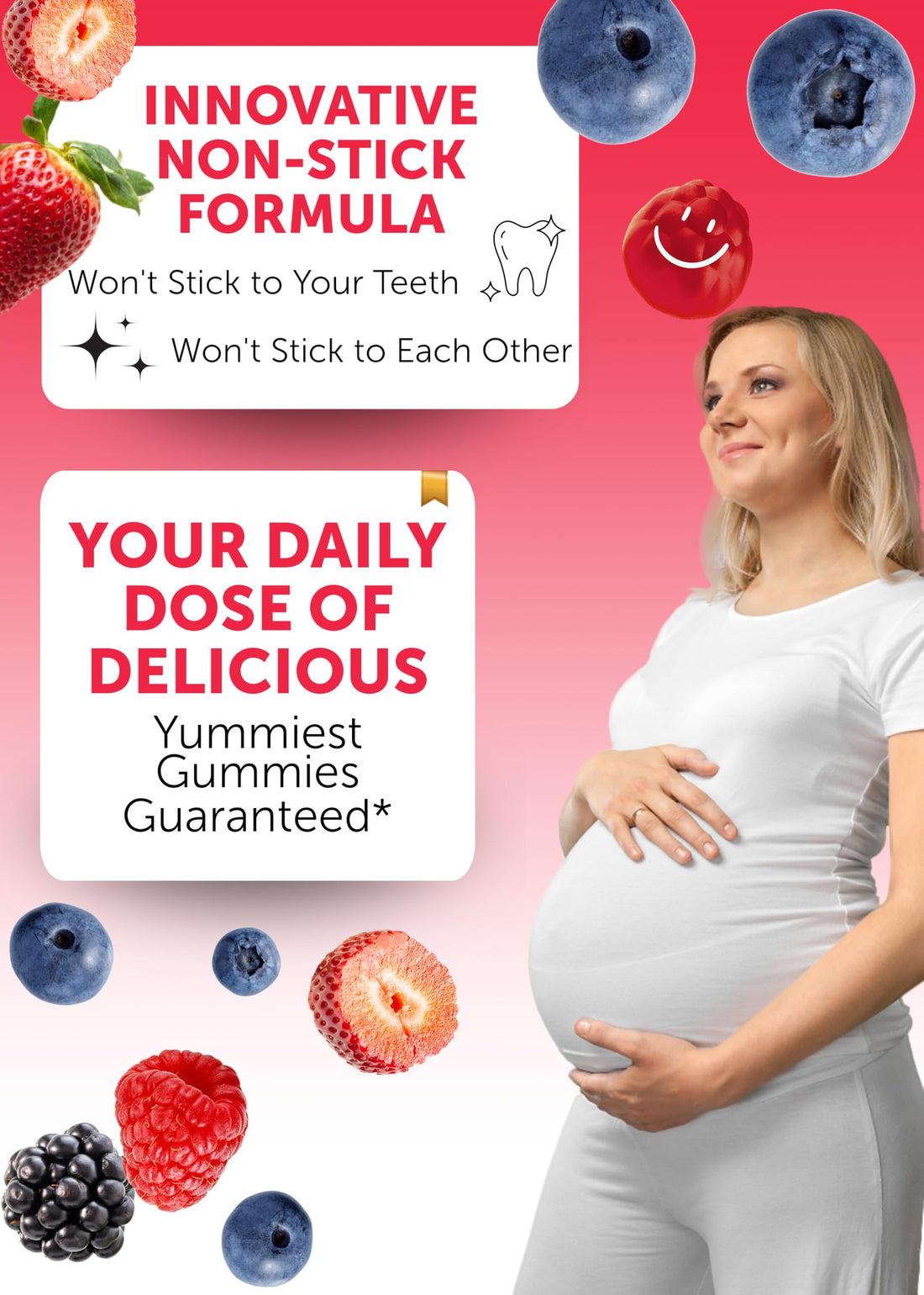 Lunakai USA Made Prenatal Vitamins with Iron & Folic Acid - Delicious Pregnancy Multivitamin Gummies for Women, 60 Count