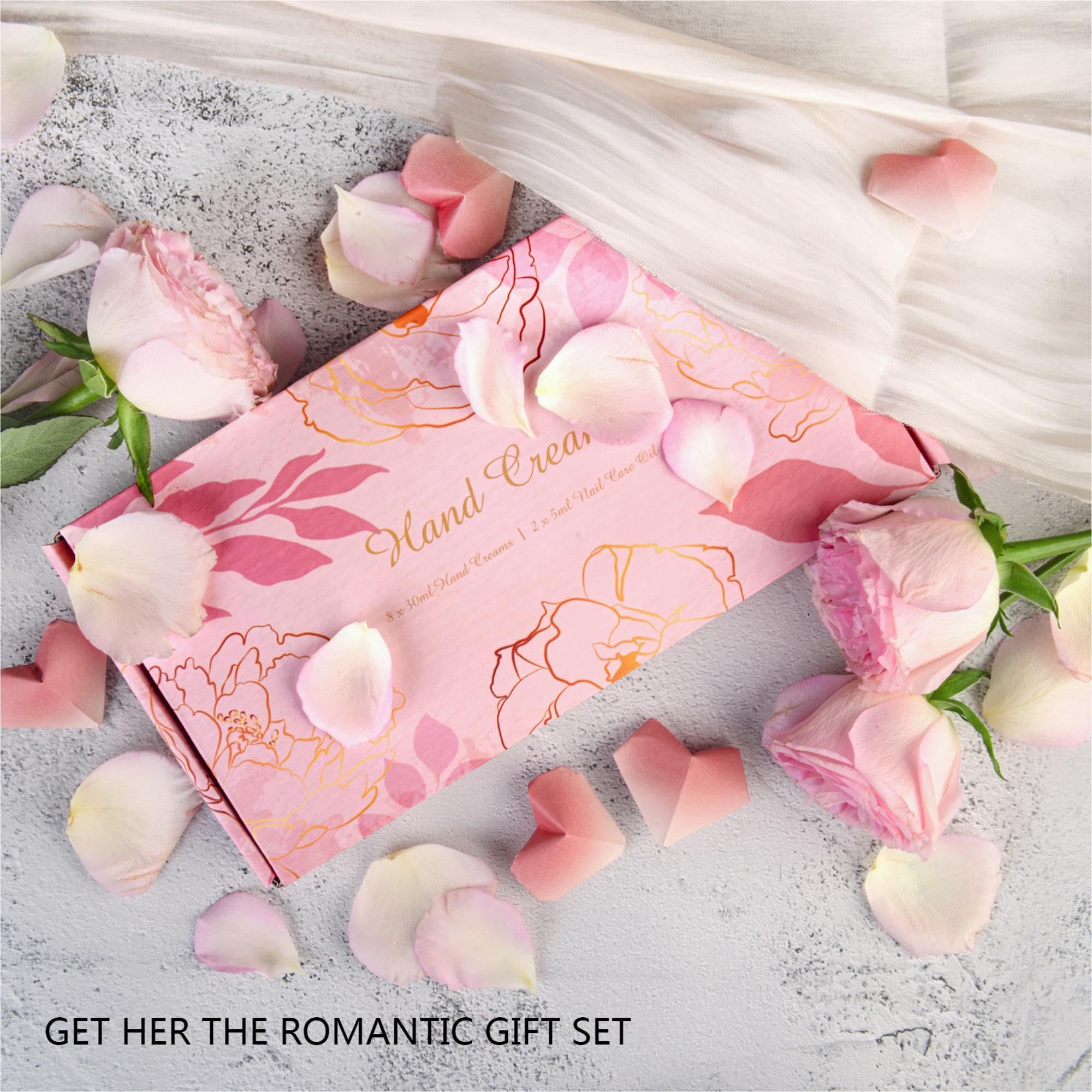 Furnizone Hand Cream Gifts for Women, 8 Pack Hand Lotion for Dry Cracked Hands, Travel Size Mini Hand Lotion with 2 Nail Care Oils, Mothers Day Gifts for Mom Valentines Day Bridesmaid Proposal