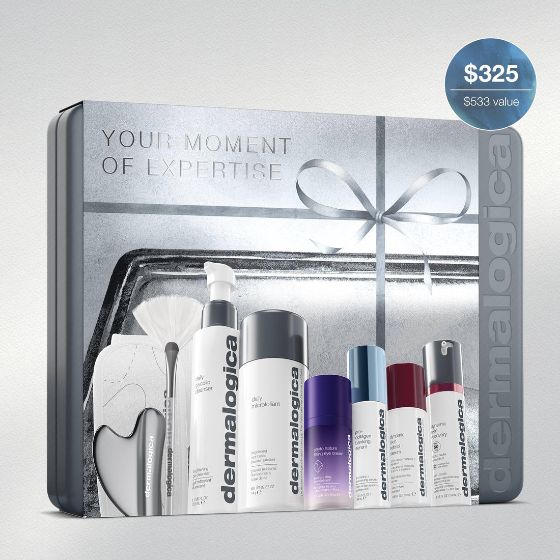 Dermalogica Your Moment of Expertise – Expert Level Skin Care Routine Set Includes 6 Products, Headband, Gua Sha, Fan Brush