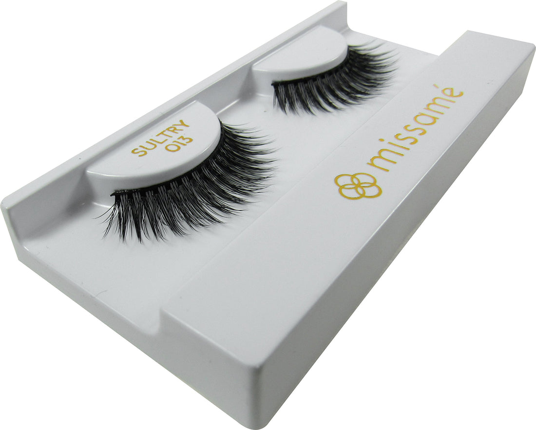 Missamé SULTRY Deluxe Beauty False Eyelashes Set Handmade with Synthetic Fibers Black 3 Pairs