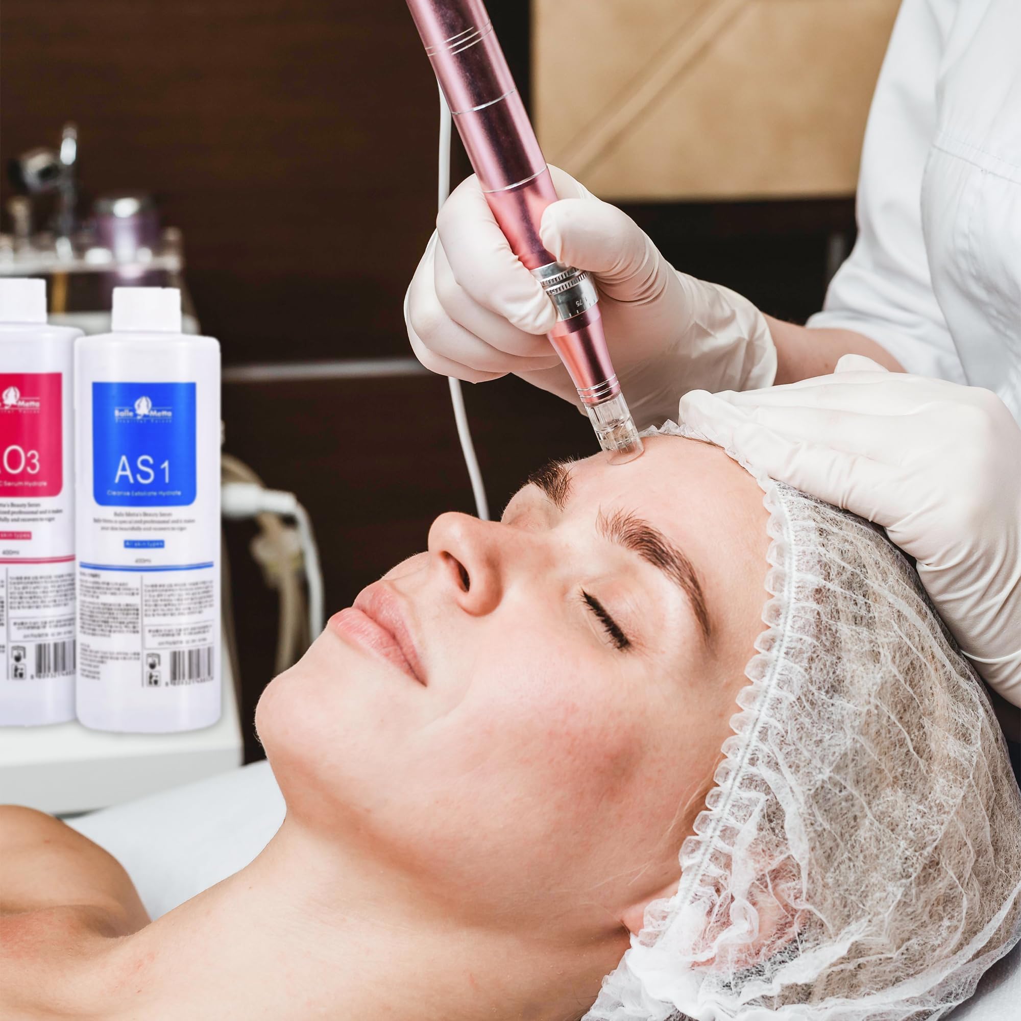 YMEYFAN Hydrate Solution for Facial AS1 SA2 AO3 for Hydrogen Oxygen Facial Machine Professional, Aqua Peeling Solution Hydrate Serums for Facial Cleansing, Face Skin Care, Hydrating (400ml/6Pcs)