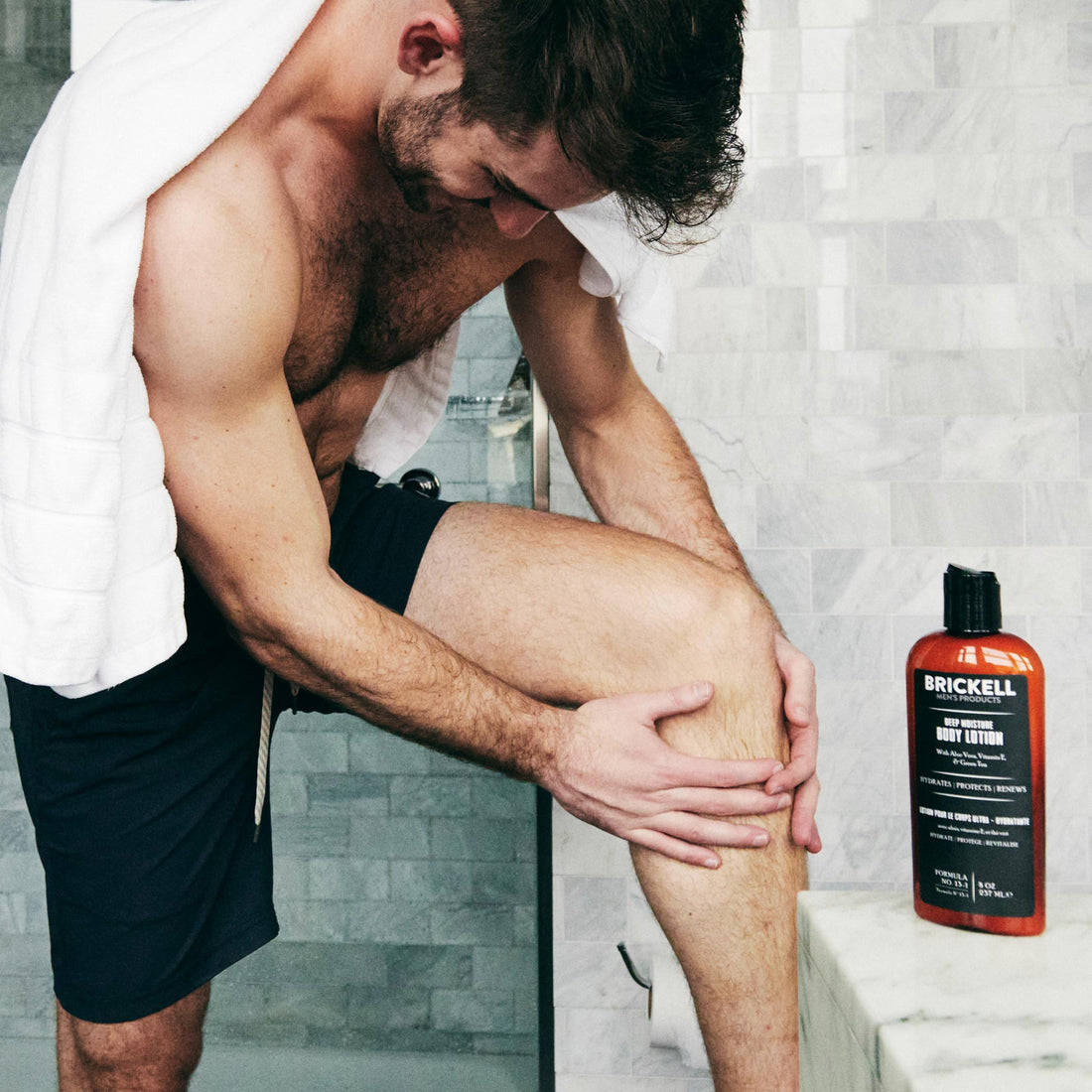 Brickell Men's Deep Moisture Body Lotion for Men - Natural & Organic (Unscented, 8 Ounce)