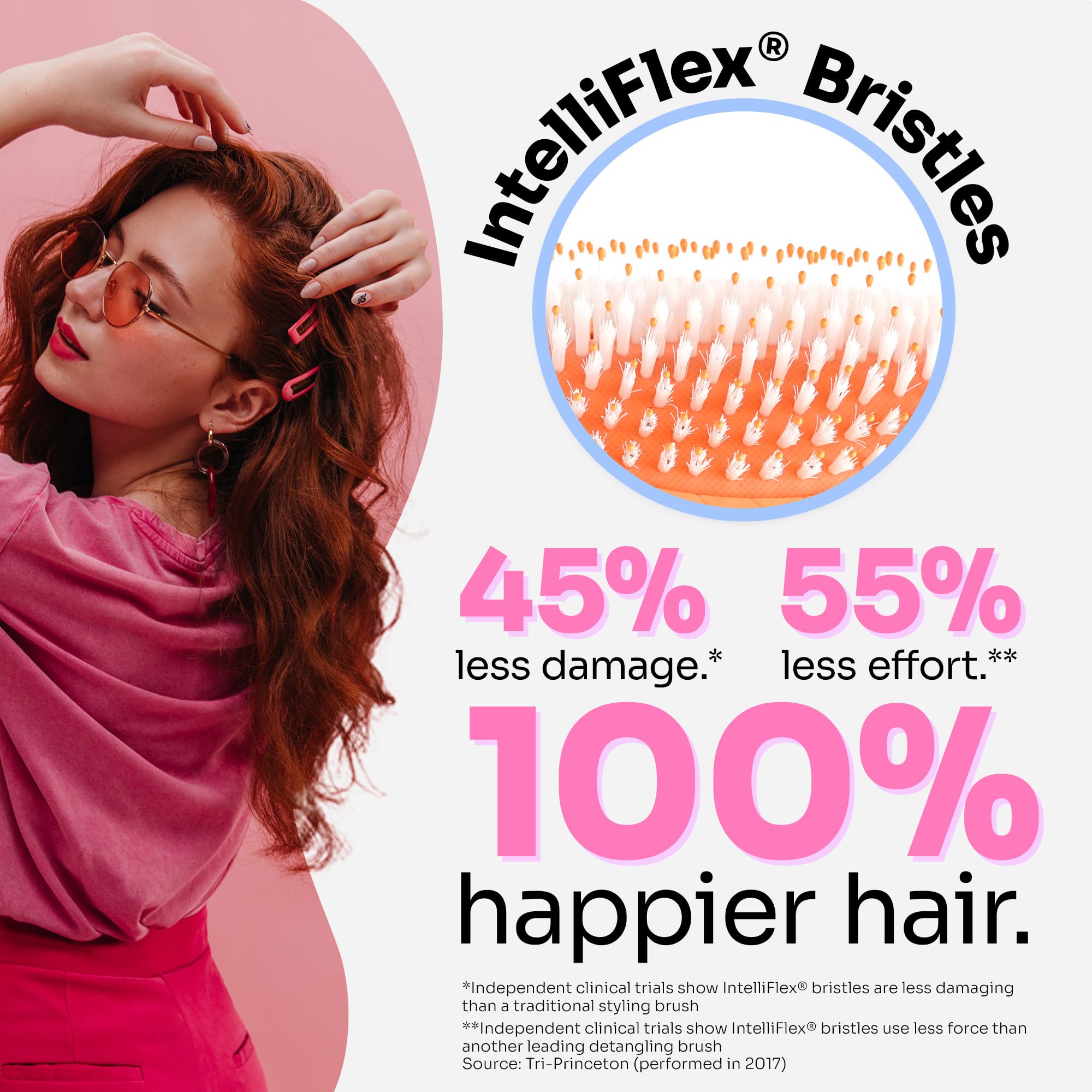 Wet Brush Hair Brush Go Green Treatment & Shine, Eco-Friendly, biogradable, Shine-boosting bursh With Soft Bristles, Minimizes Pain, Removes knots (Coconut Oil)