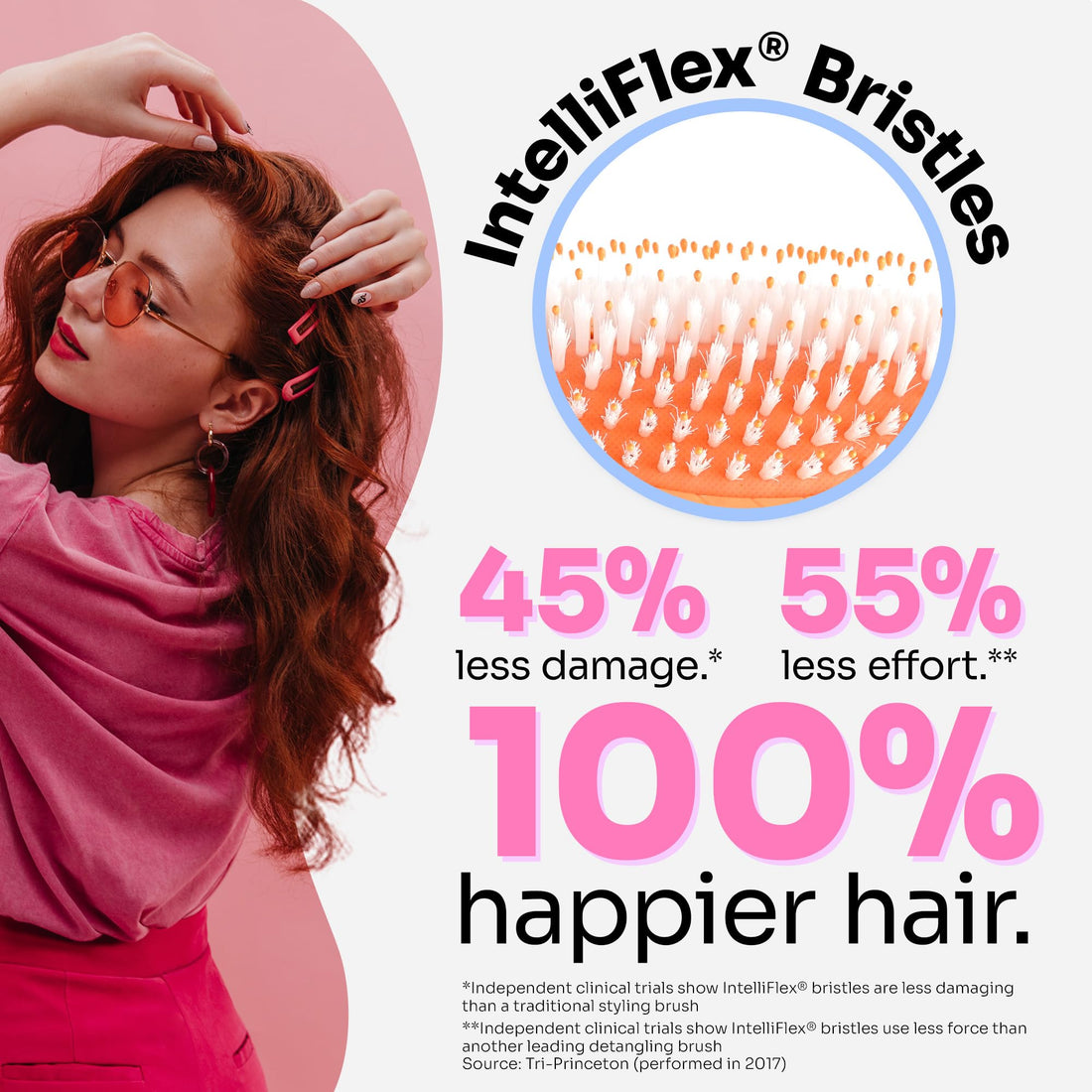 Wet Brush Hair Brush Go Green Treatment & Shine, Eco-Friendly, biogradable, Shine-boosting bursh With Soft Bristles, Minimizes Pain, Removes knots (Coconut Oil)