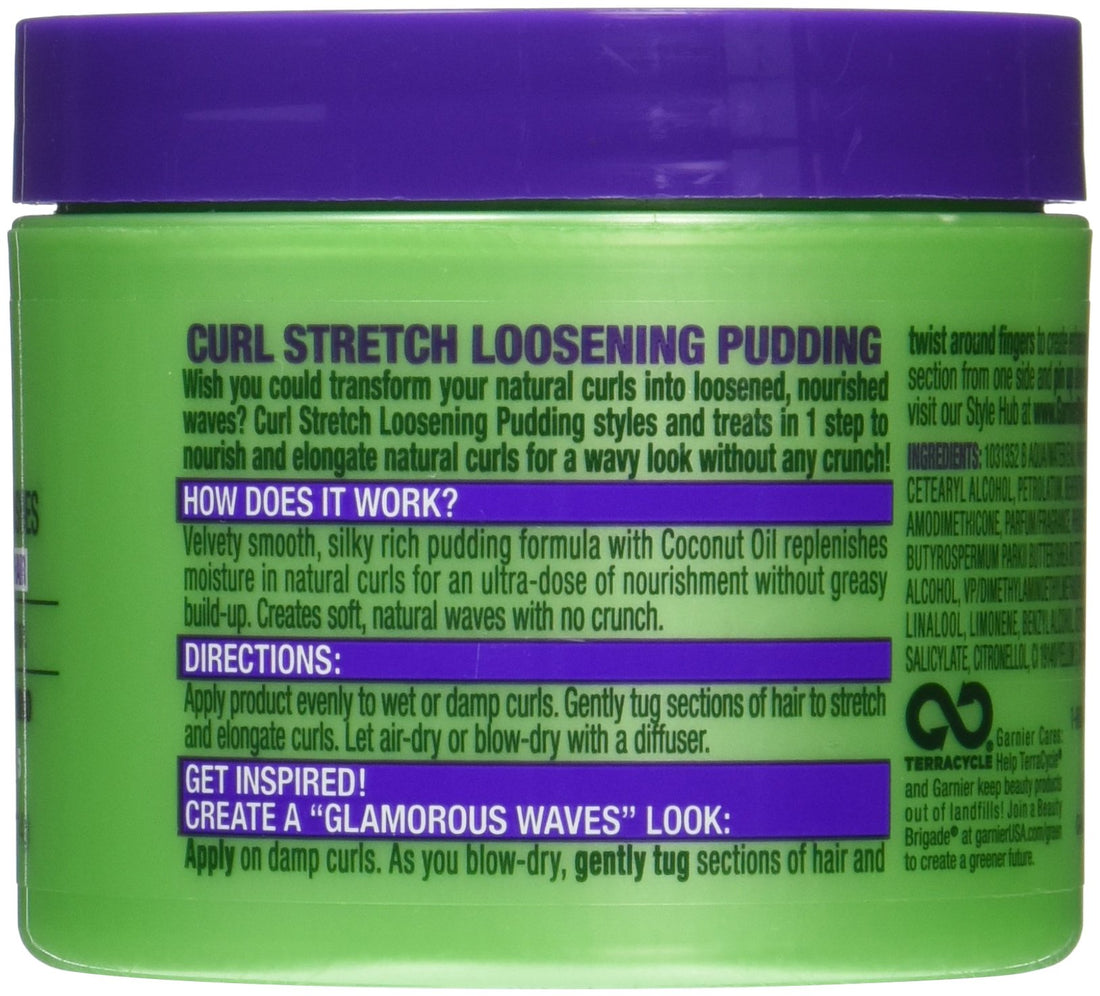 Garnier Fructis Style Curl Stretch Loosening Pudding, 4 Ounce Jar, For Naturally Curly Hair