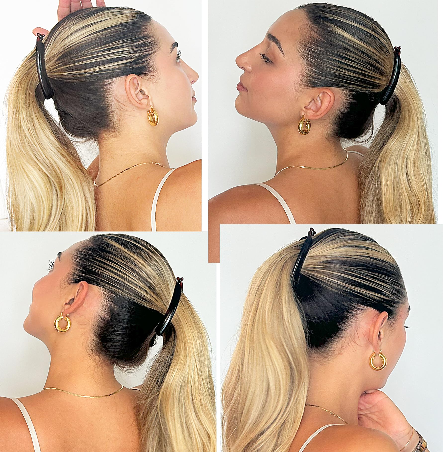 Camila Paris - NV133 (4), French woman Hair Accessories, Hair Banana Comb. Strong and Durable Hair Ornaments. Made in France