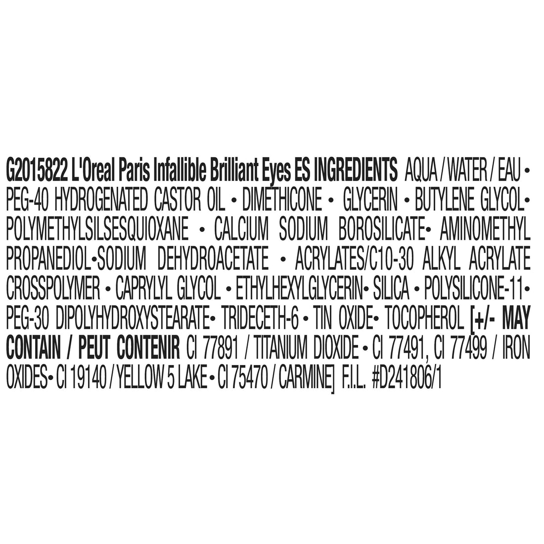 L'Oreal Paris Brilliant Eyes Shimmer Liquid Eye Shadow, Longwearing Lasting Shimmer, Crease Resistant, Flake-Proof, Precision Applicator, Quick Dry, Non-Greasy, Crystal Shine, 0.1 oz.