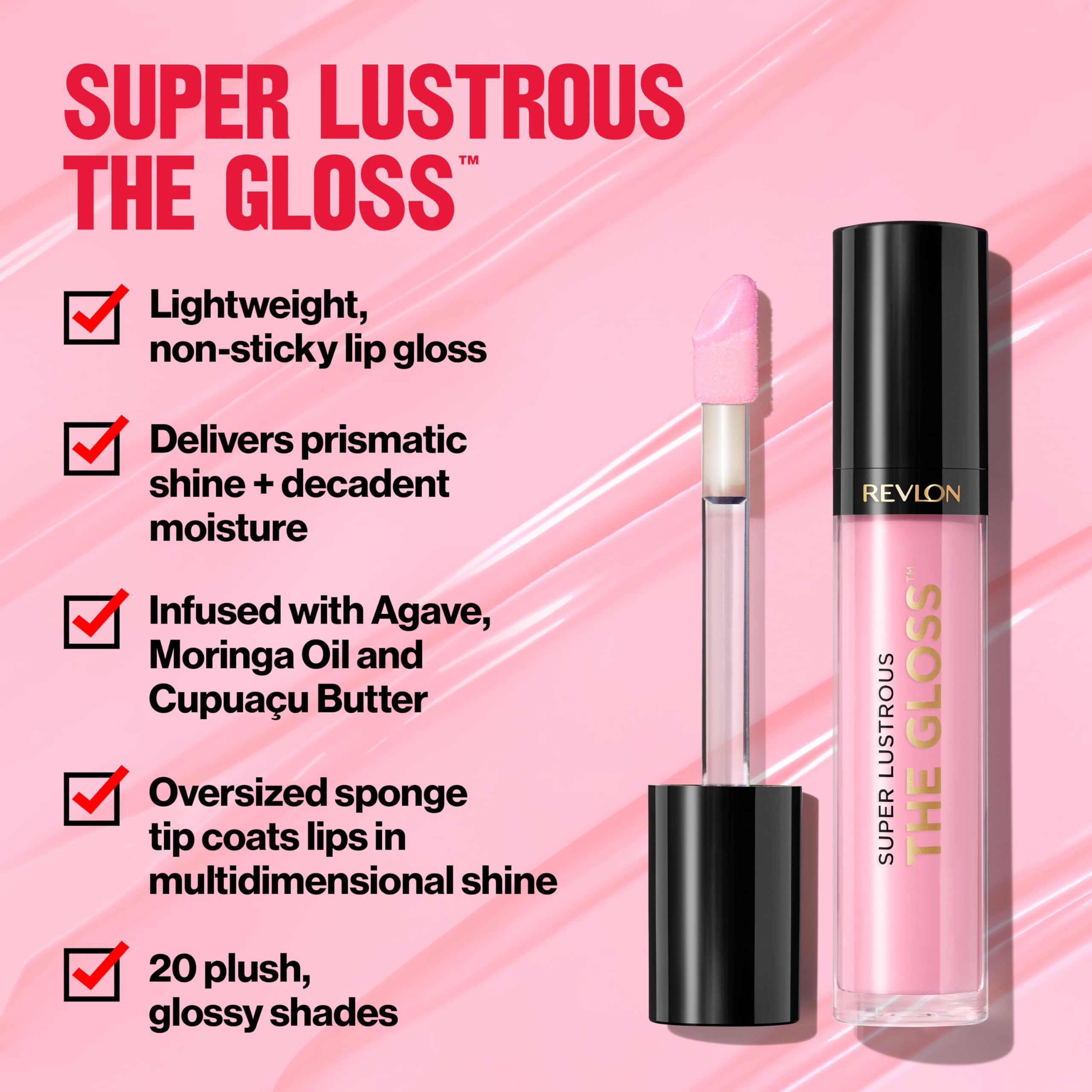 REVLON Super Lustrous Lip Gloss, Pink Obsessed