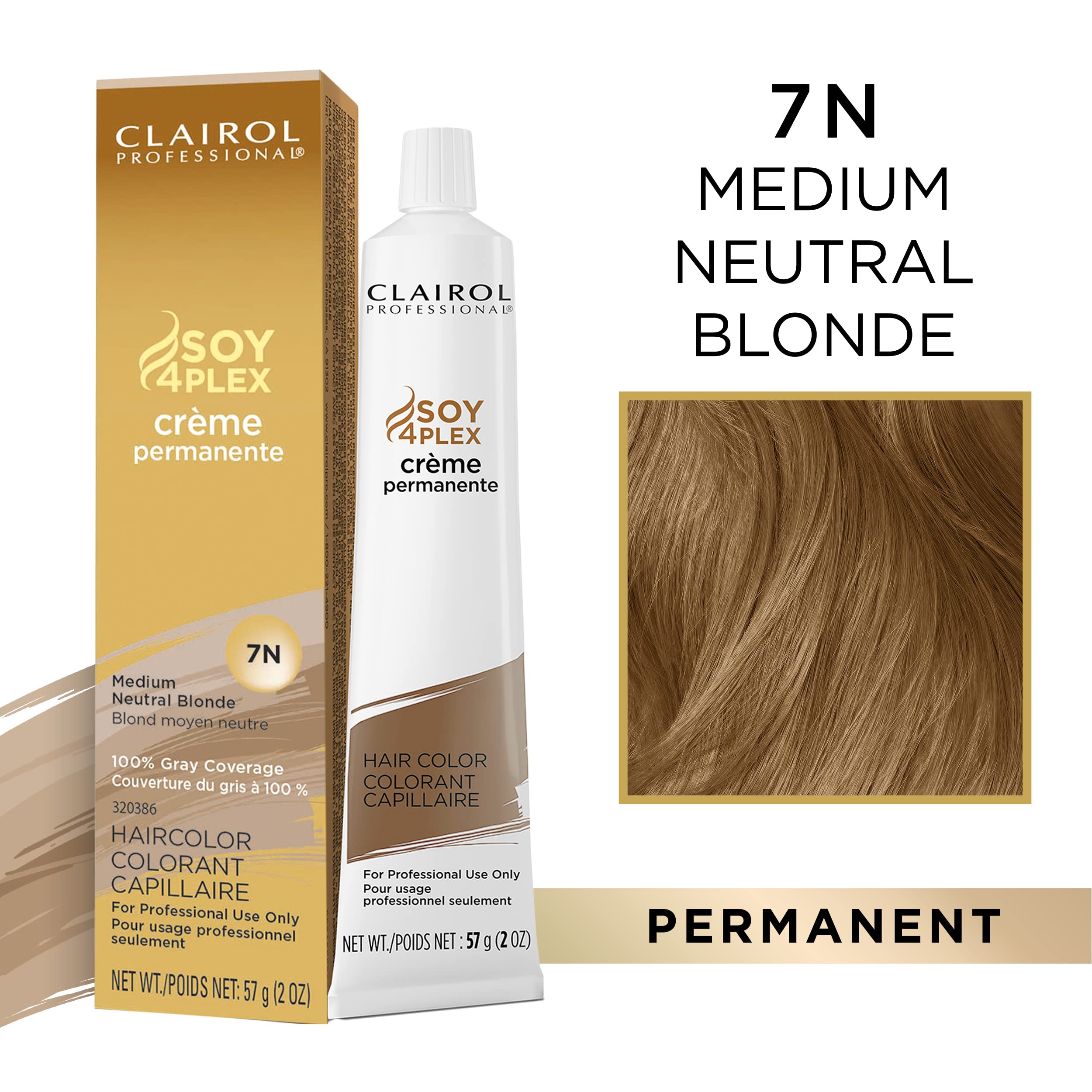 Clairol Permanent Crme, 7n Med Neutral Blonde, 2 oz.