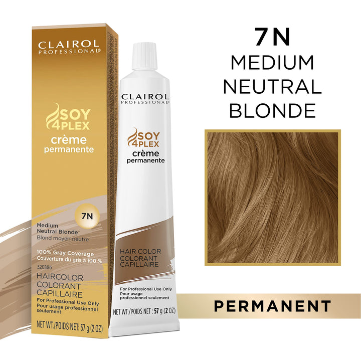 Clairol Permanent Crme, 7n Med Neutral Blonde, 2 oz.