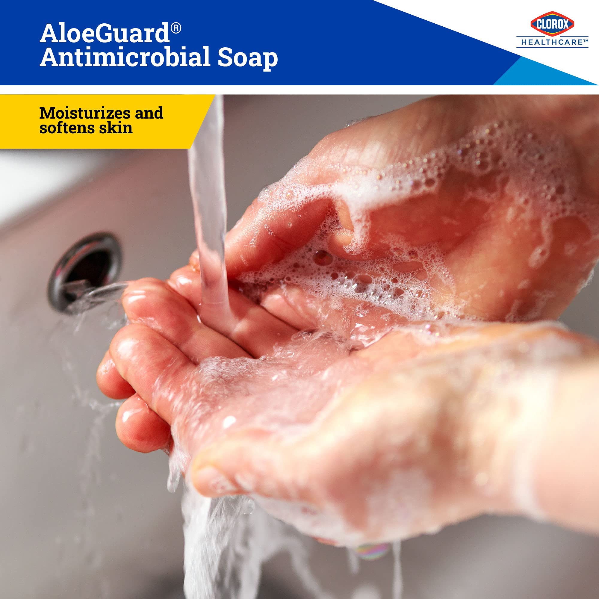 Clorox Healthcare AloeGuard Antimicrobial Soap 18 Ounce Antimicrobial Hand Soap from for Healthcare Professionals | Hand Soap for Everyday Use with Aloe Vera to Soothe & Moisturize Hands