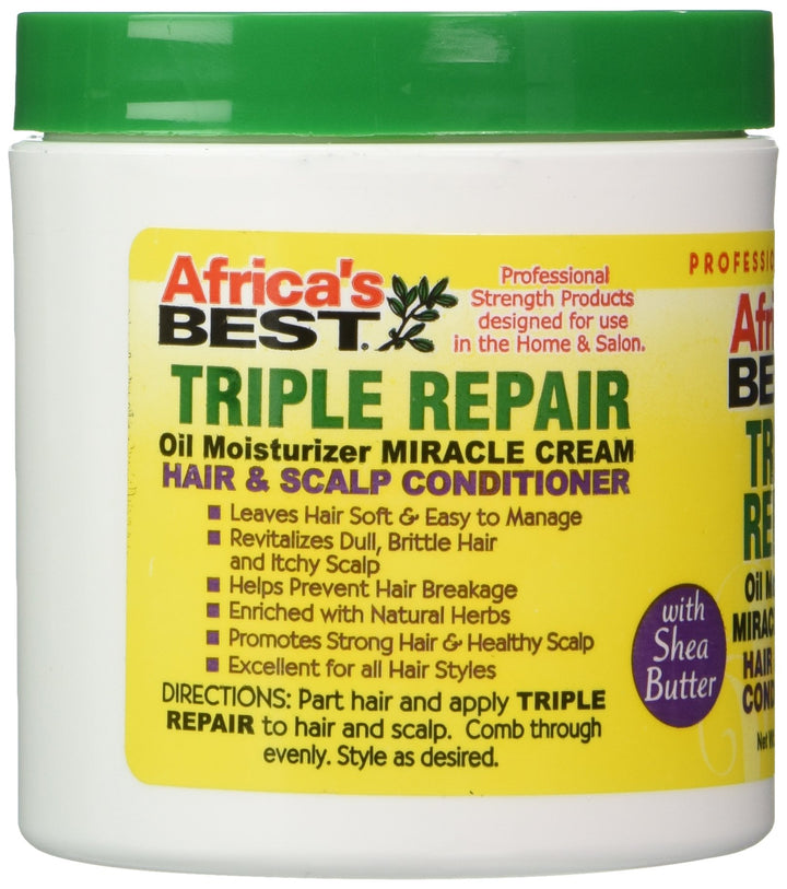 Africa's Best Triple Repair Oil Moisturizer Hair and Scalp Conditioner, 6 Ounce (Packaging May Vary)