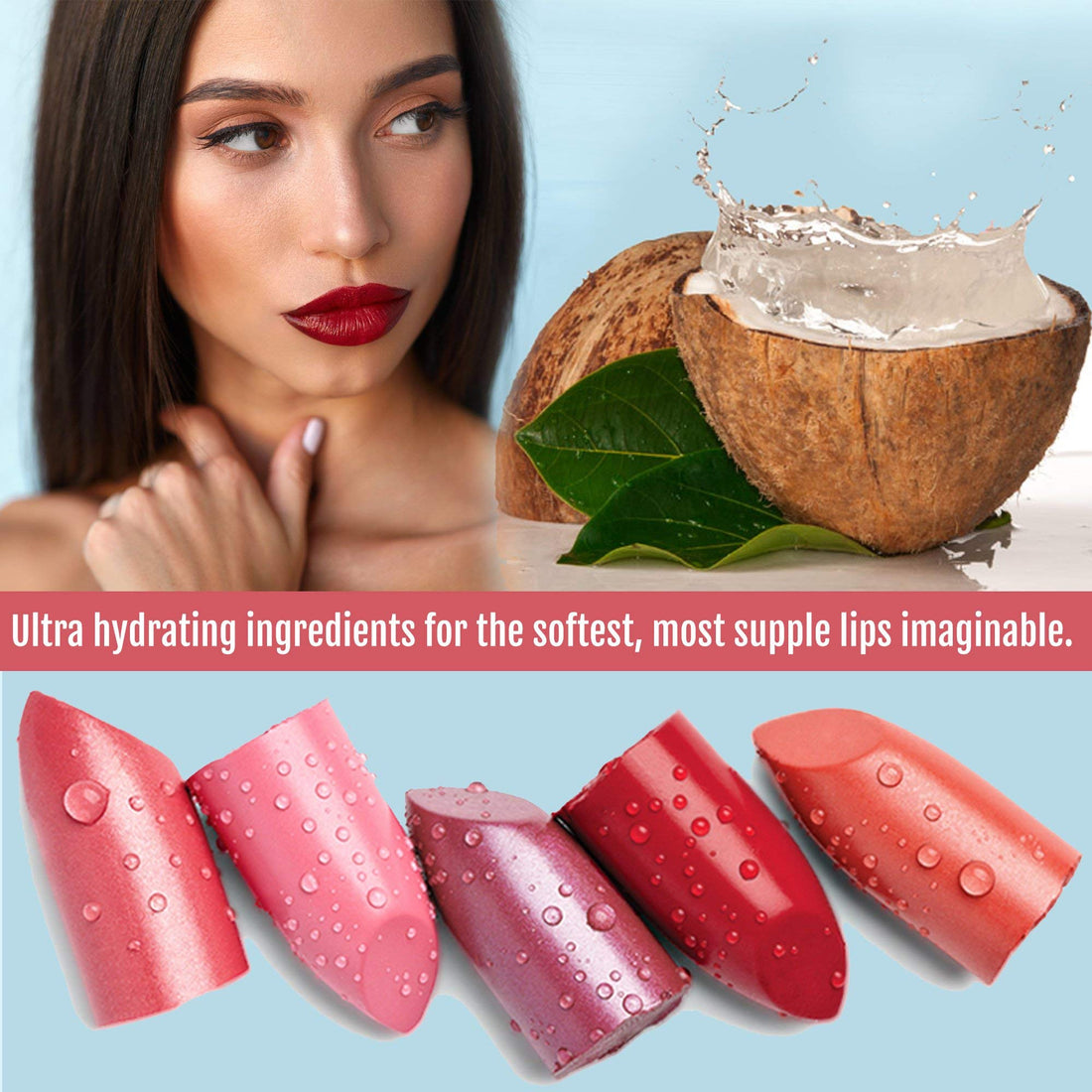 Red Wine : Best Organic 100% Natural Non-GMO Vegan Hydrating Antioxidant-Rich Lipstick, Made in USA, by BaeBlu, Red Wine