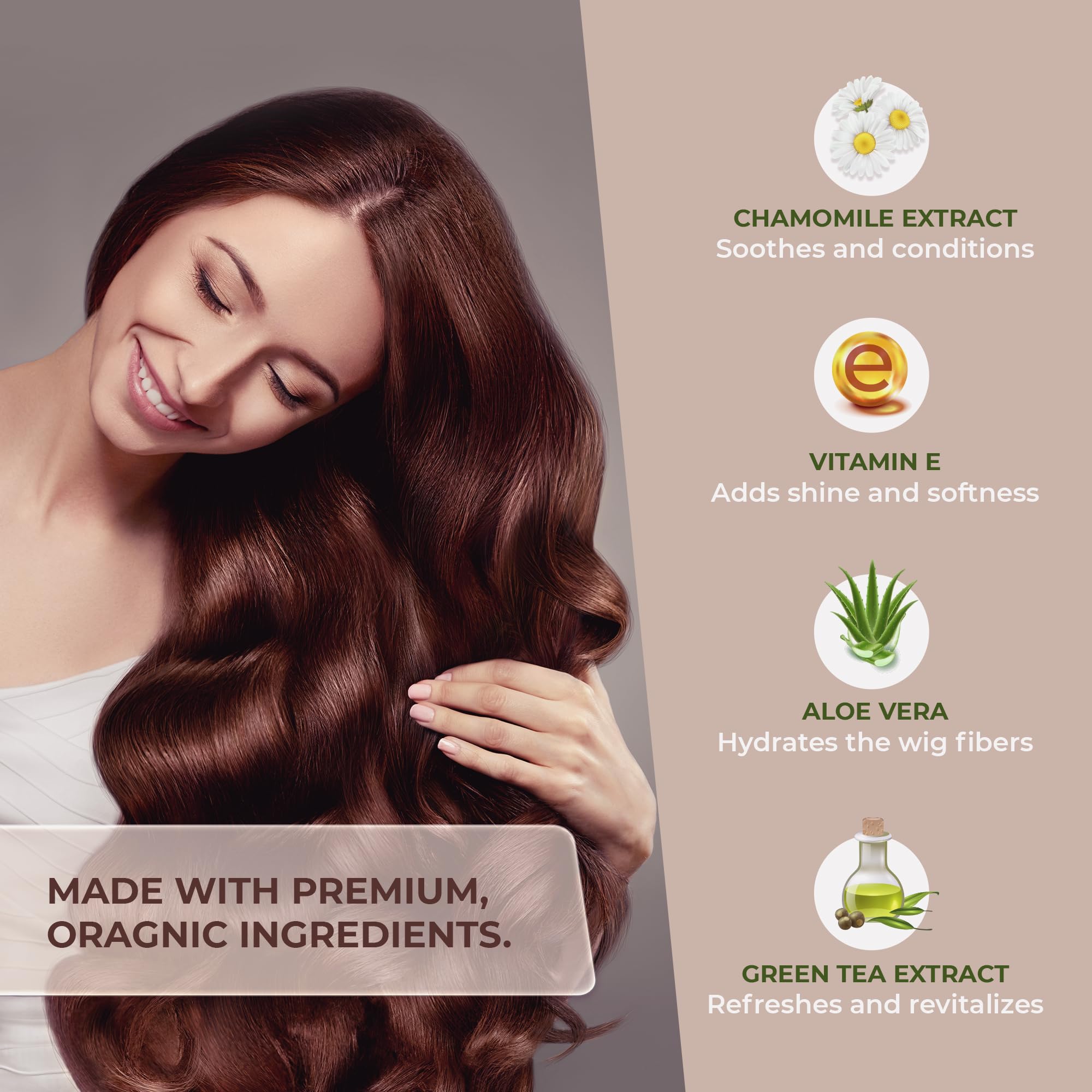 Arlena Luxury Wig Shampoo and Conditioner Set for Synthetic and Natural Hair Wigs - Made in USA, Sulfate-Free, Enhances Shine & Softness, Prolongs Wig Lifespan, Deeply Nourishes & Detangles