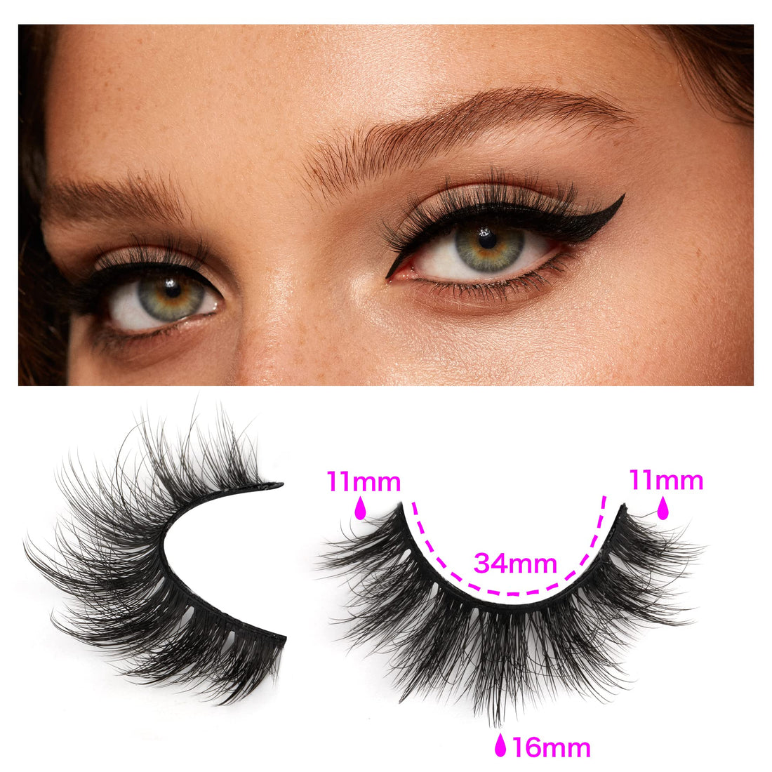 14 Pairs Wispy Mink Lashes False Eye Lashes Natural Look 5D Volume 16mm Fake Eyelashes Pack by TNFVLONEINS